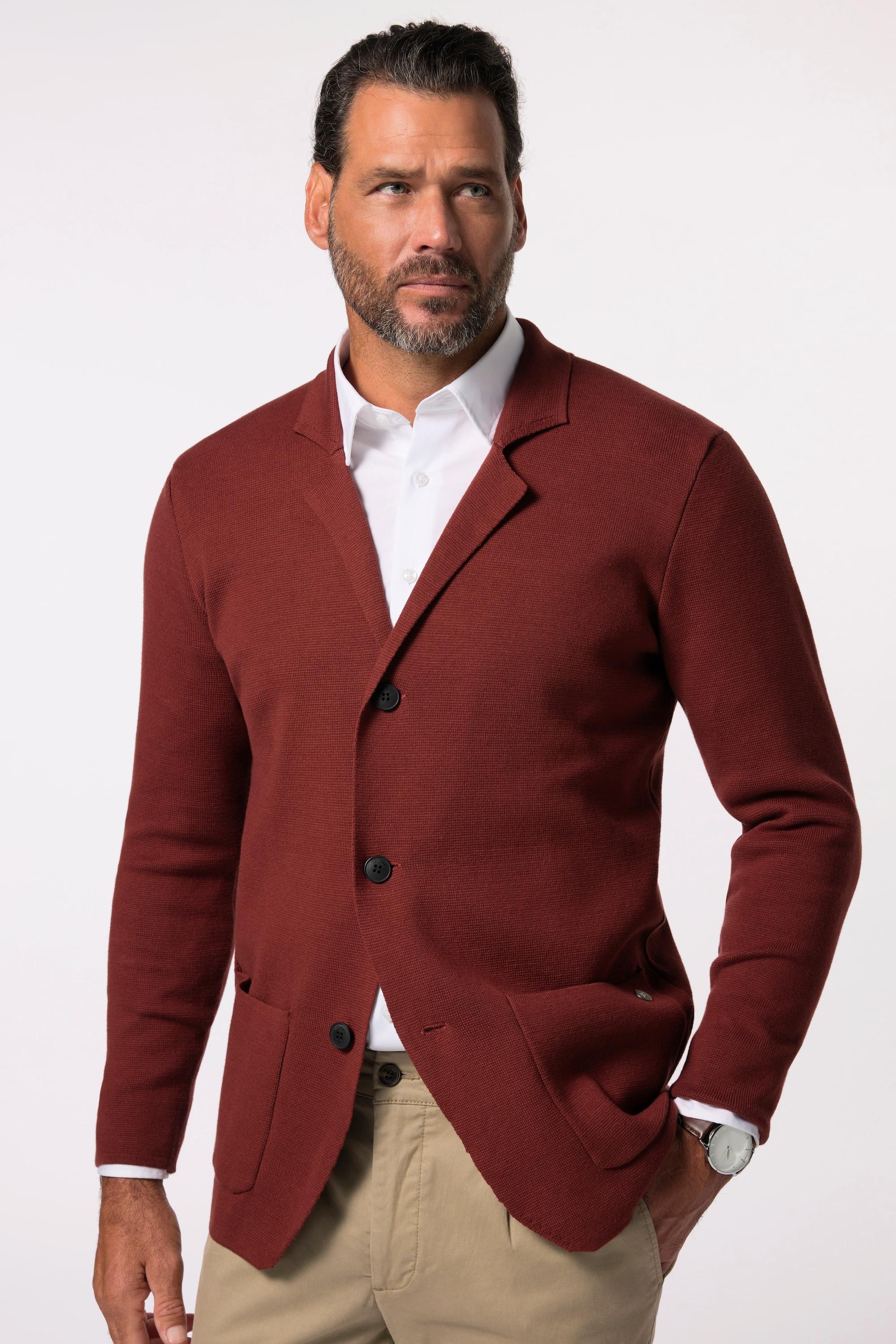 JP1880 Stricksakko, FLEXNAMIC®, Milano-Strick, Reverskragen