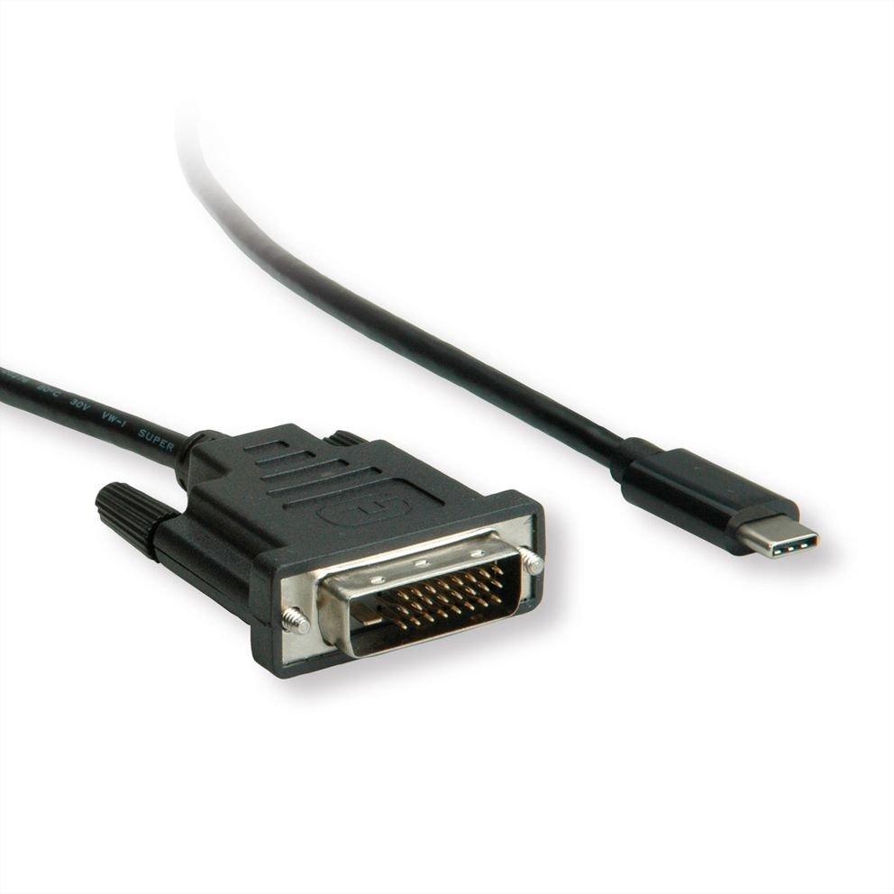 Roline ROLINE 11045831 2 m DVI-D USB Typ-C Schwarz