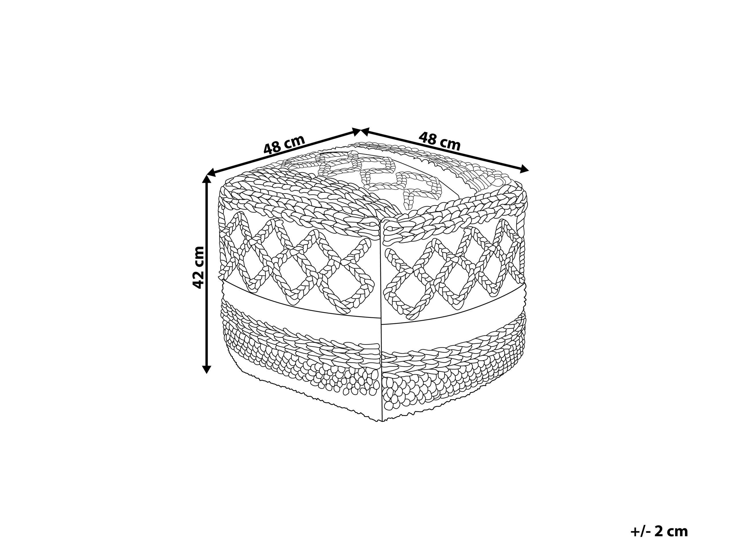 Beliani Pouf aus Baumwolle Boho SAGAR