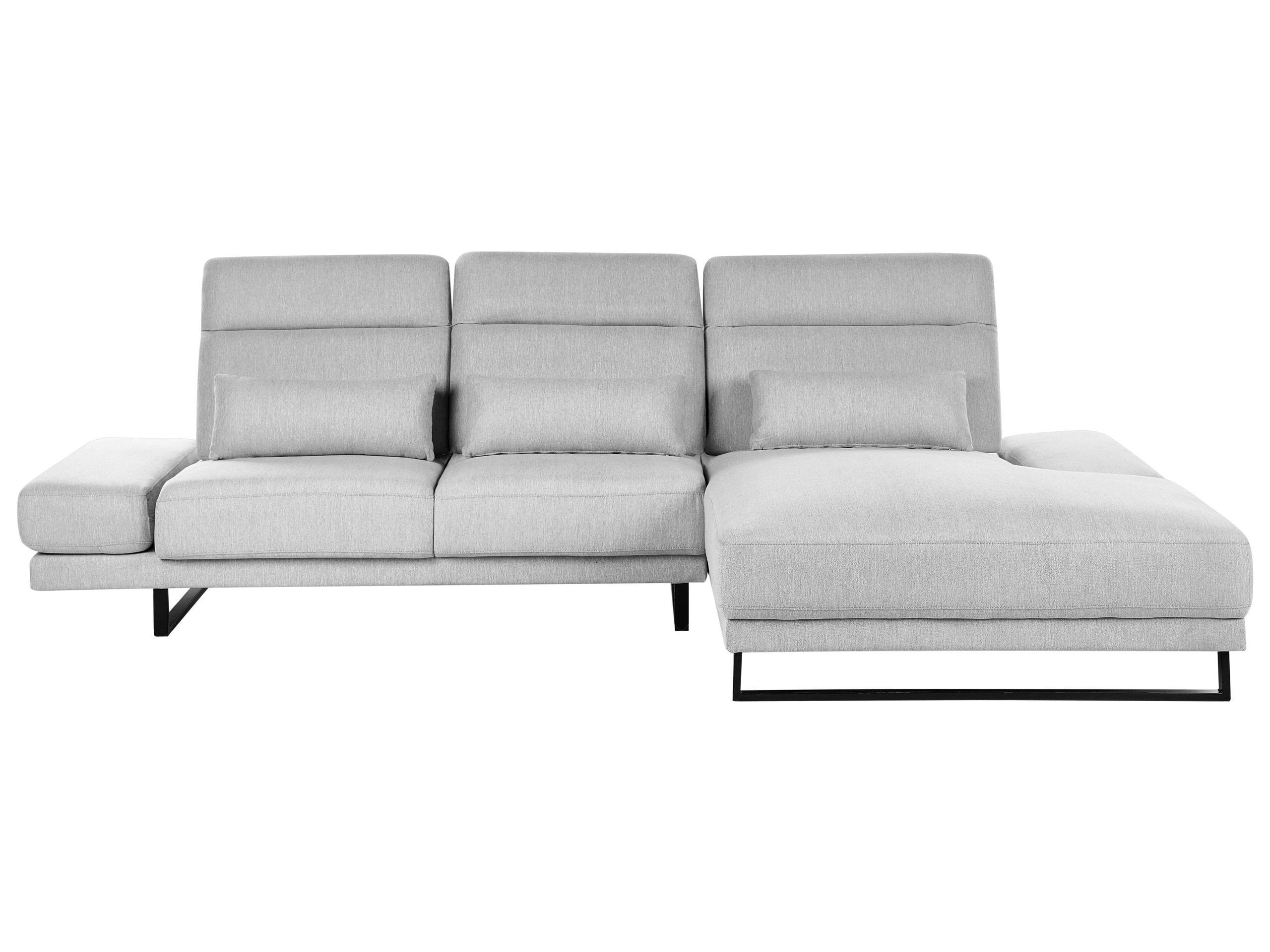 Beliani Linksseitiges Ecksofa aus Polyester Modern IKAST