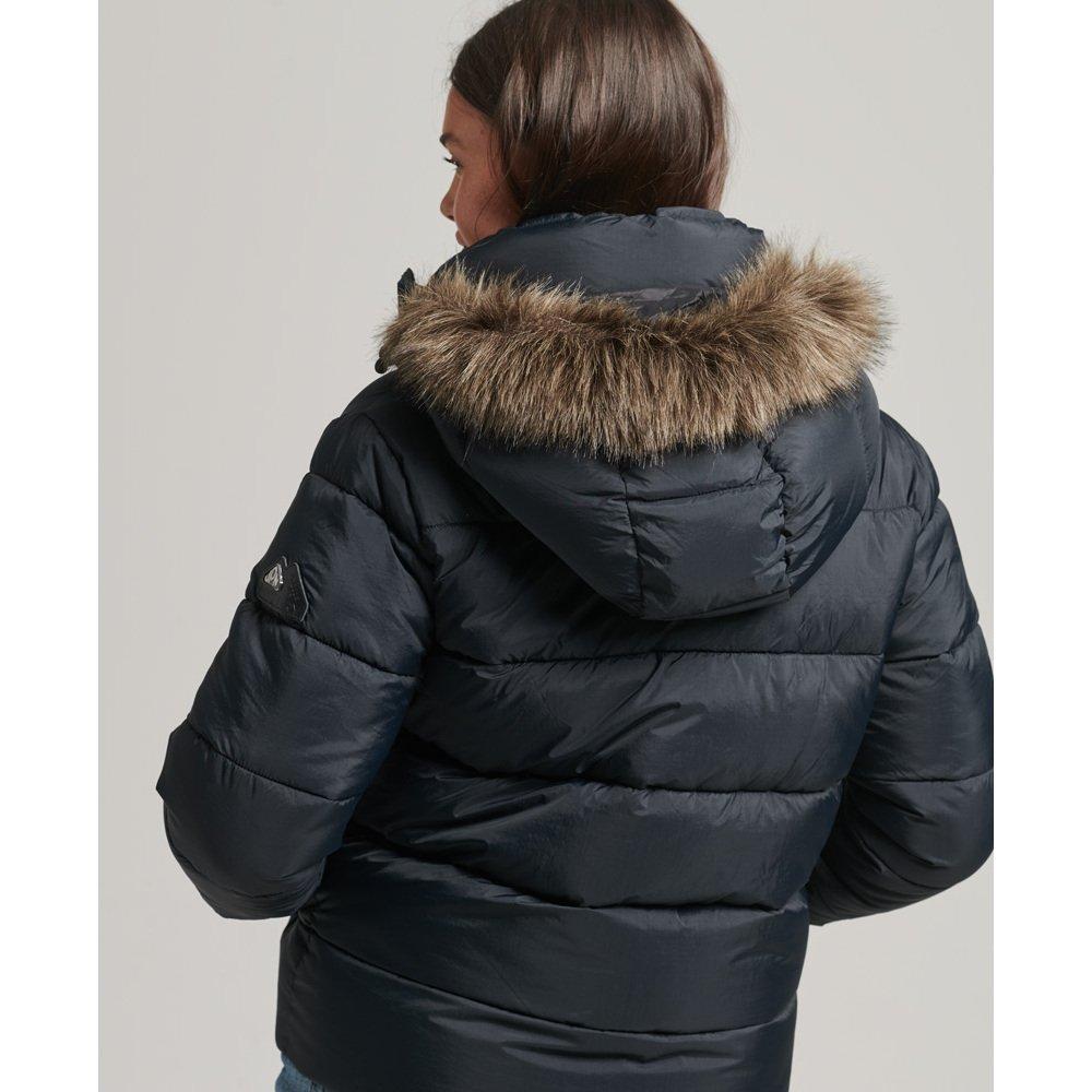 Superdry daunenjacke mit kapuze, damen