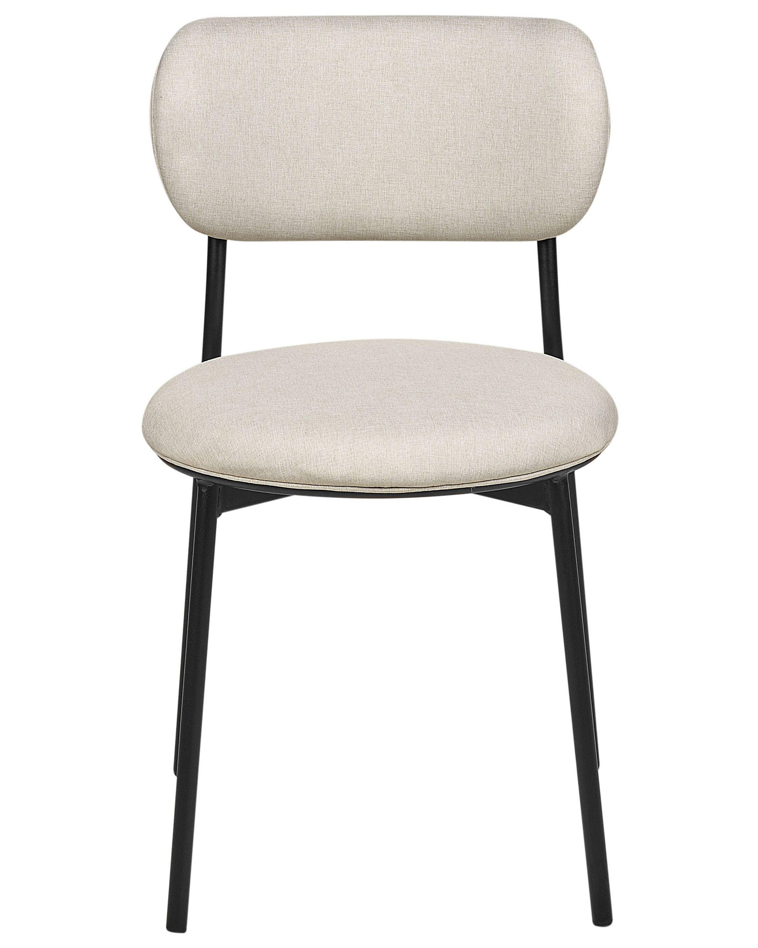 Beliani Esszimmerstuhl 2er Set aus Polyester Modern CASEY