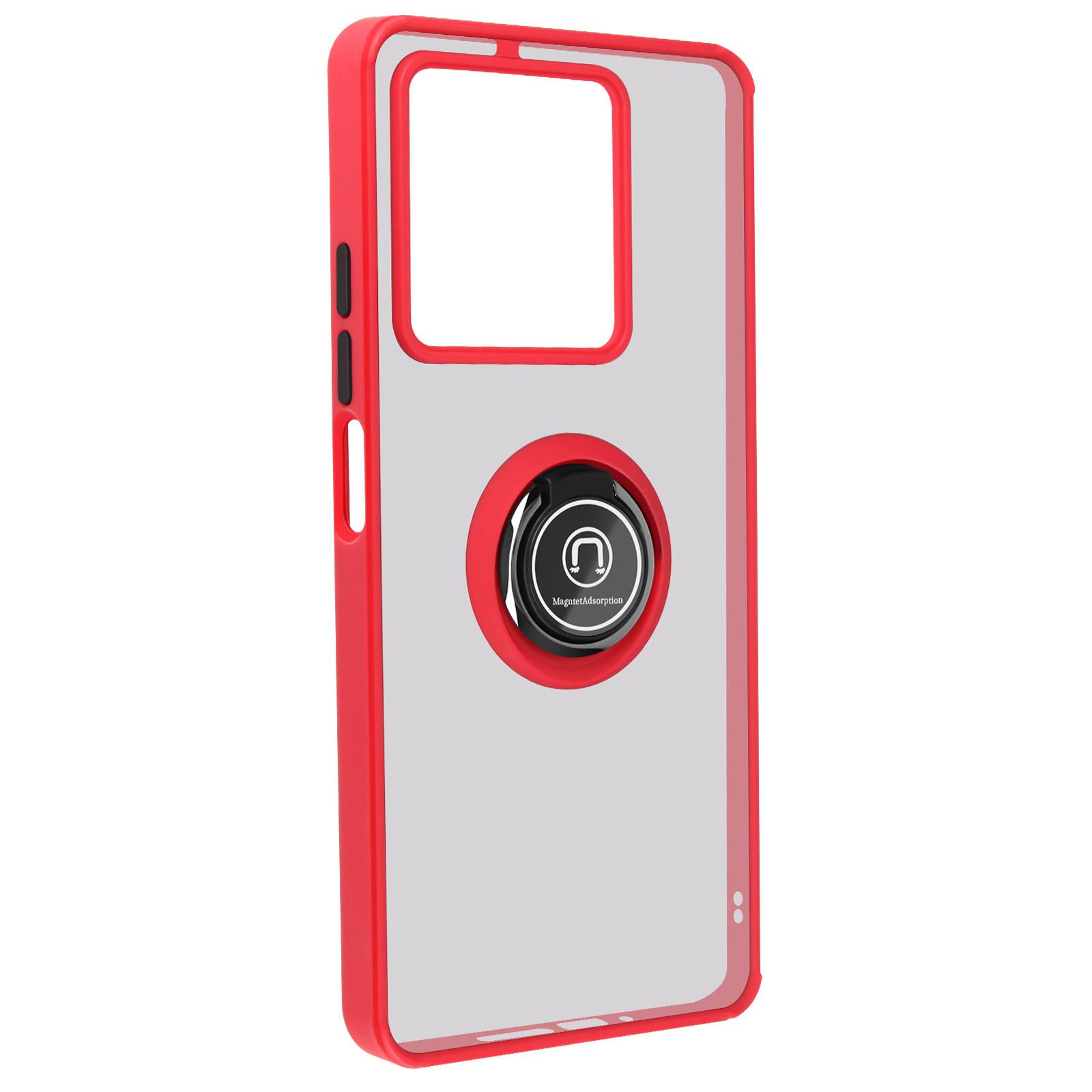Avizar Ring-Hülle Redmi Note 13 5G Rot
