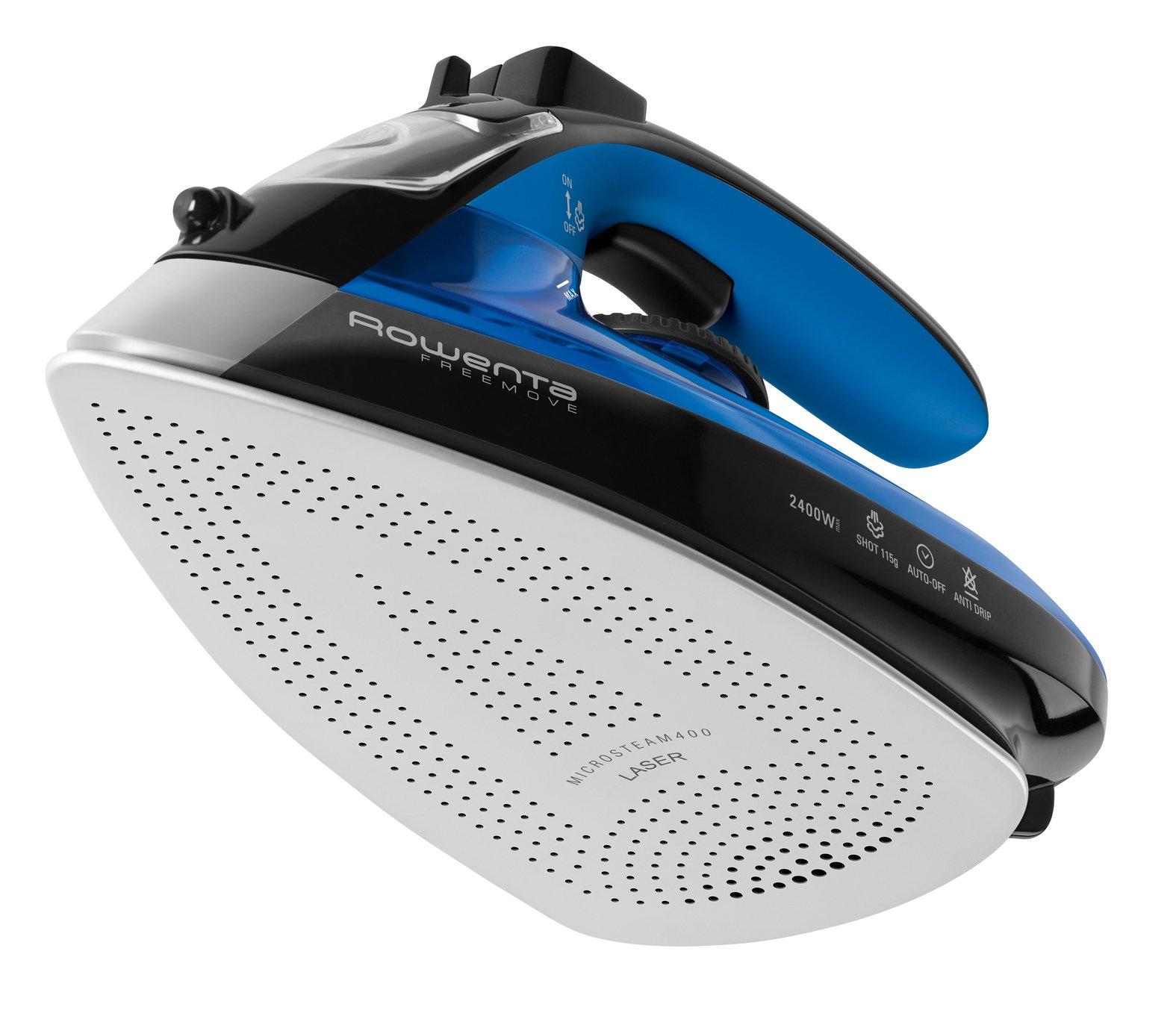 Rowenta DE5010 Freemove SchwarzBlau - Bügeleisen, 2400 W Kabellose Technologie