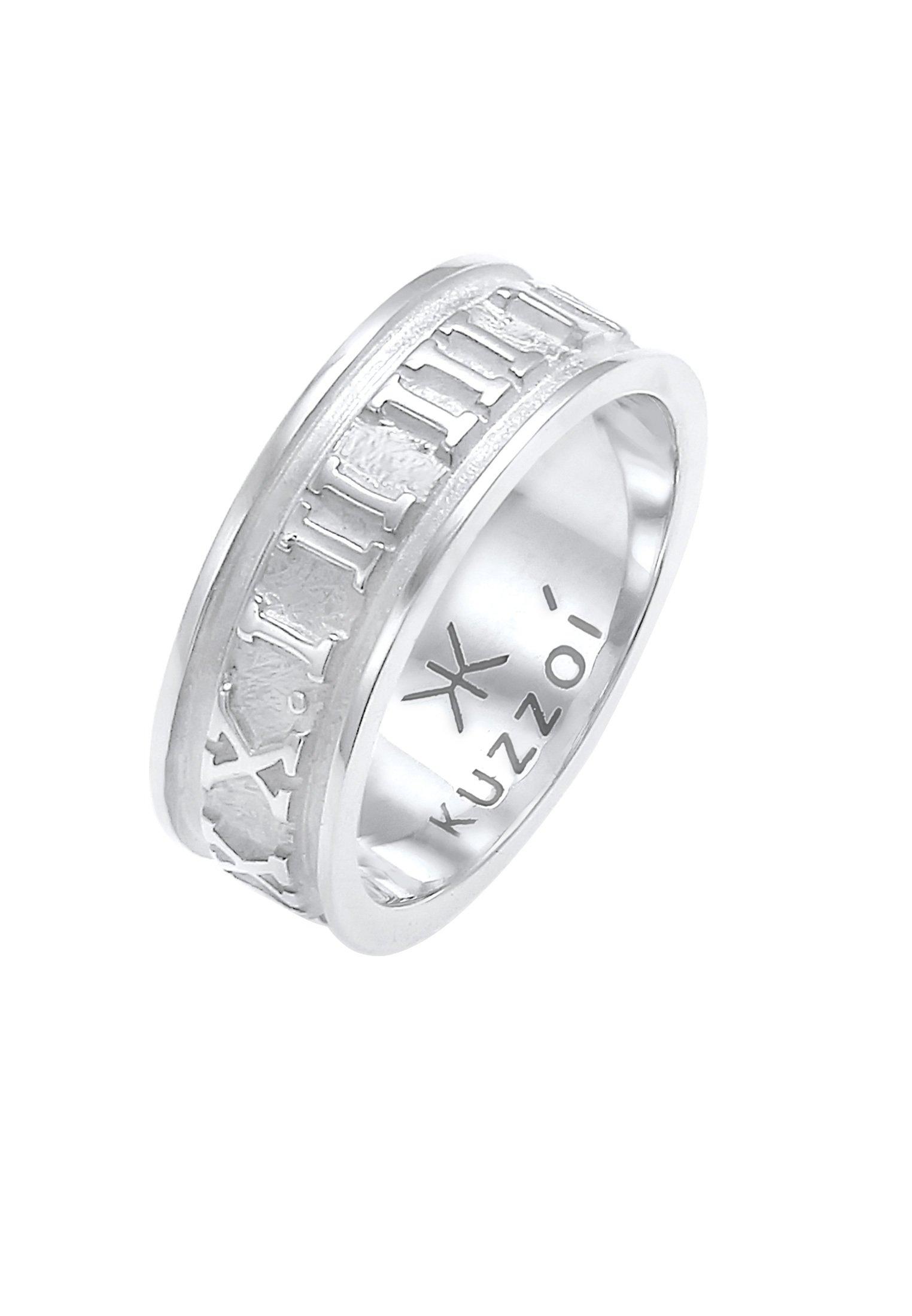 Kuzzoi Ring Bandring Römische Zahlen 925 Silber