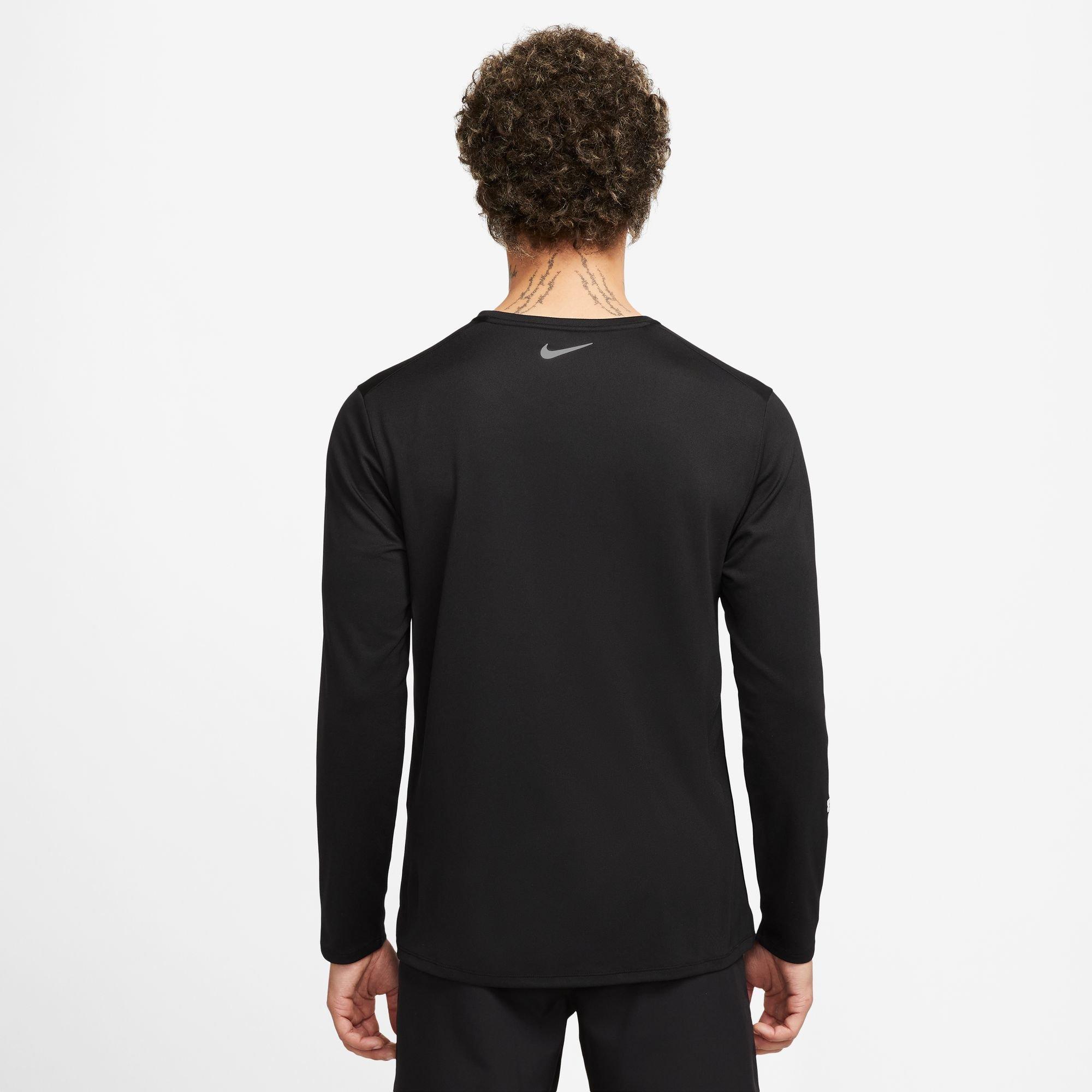 NIKE M NK DF UV MILER TOP LS FLASH T-Shirt, Rundhals, langarm