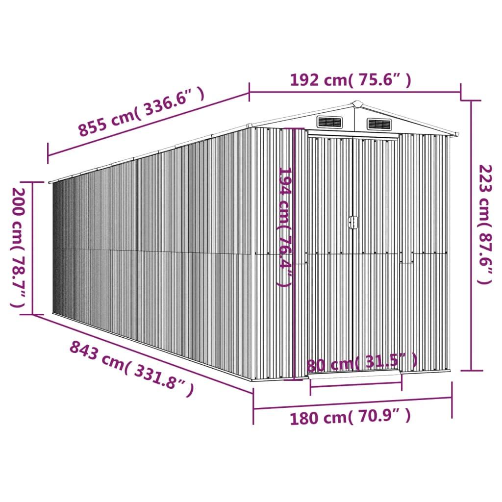 VidaXL Geräteschuppen stahl