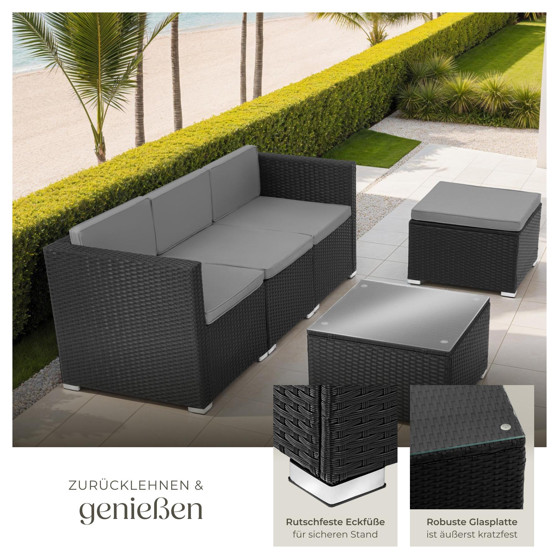 Tectake Rattan Lounge Lignano