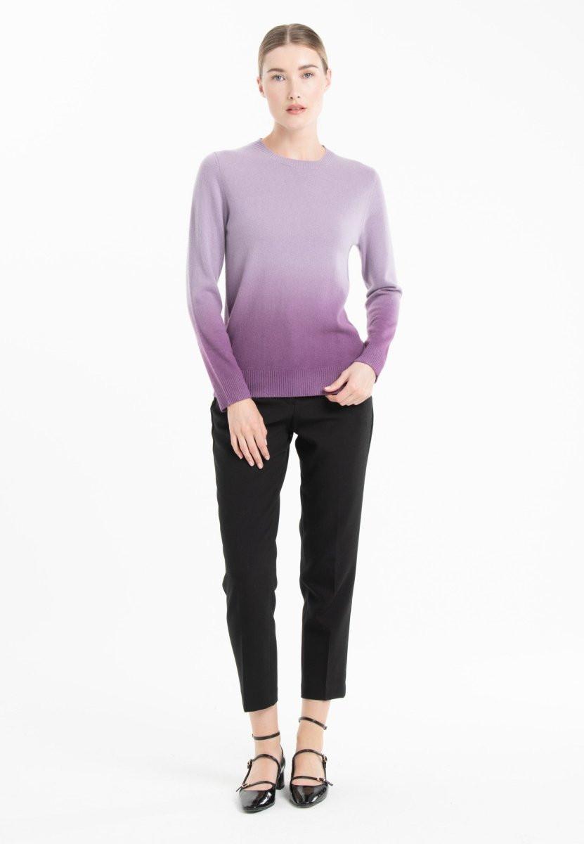 Studio Cashmere8 MIA 8 Pullover Rundhalsausschnitt mit Tie & Dye-Muster - 100% Kaschmir