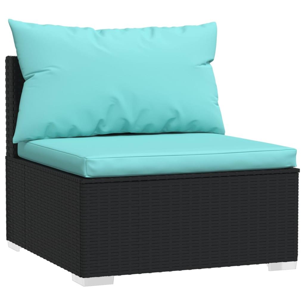 VidaXL Garten-mittelsofa poly-rattan