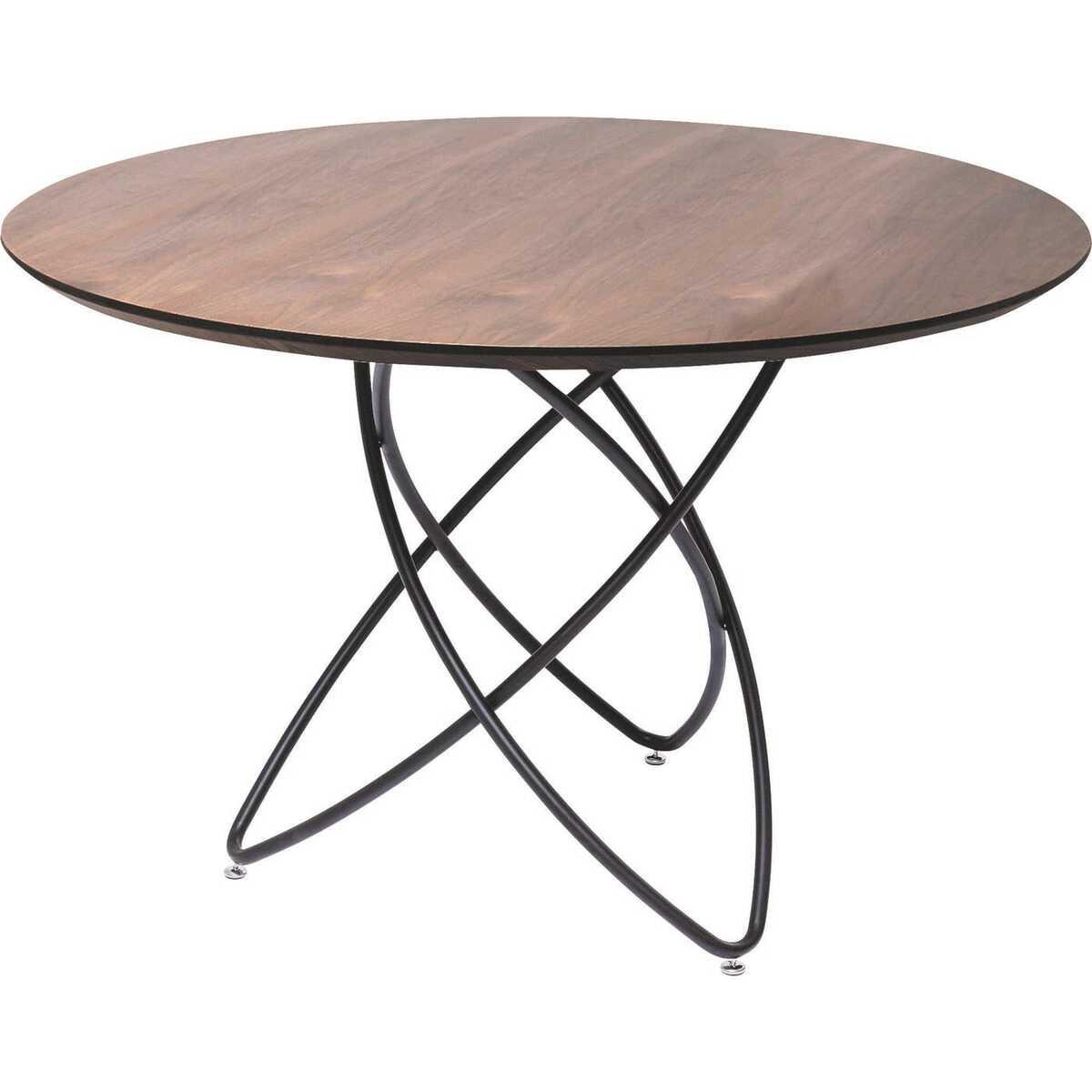 KARE Design Tisch Molekular Walnuss rund 120