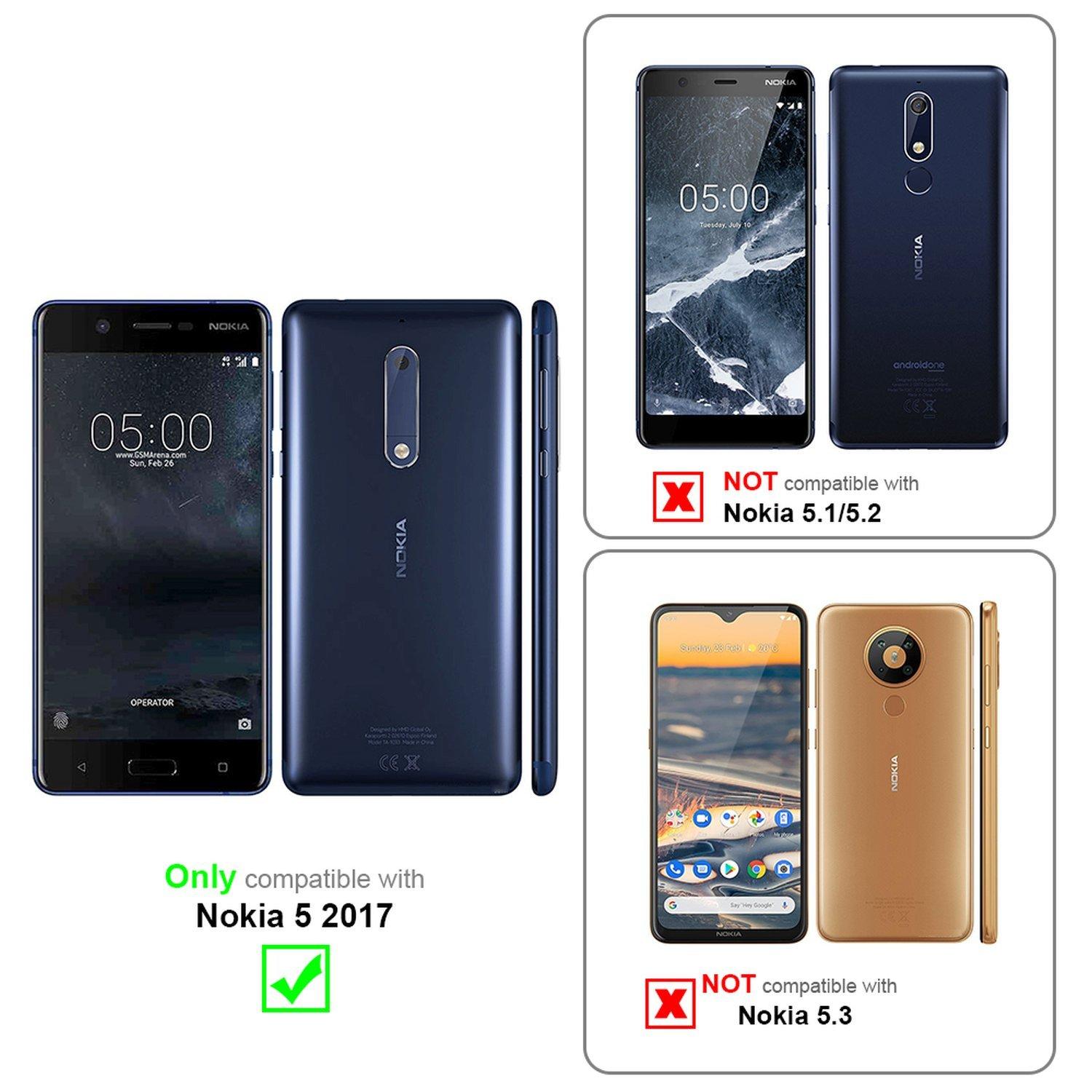 Cadorabo Hülle für Nokia 5 2017 Magnetverschluss, Kartenfach
