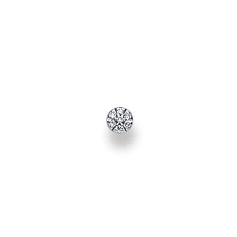 MUAU Schmuck Nasenstecker Weissgold 750 Diamant 0.02ct.