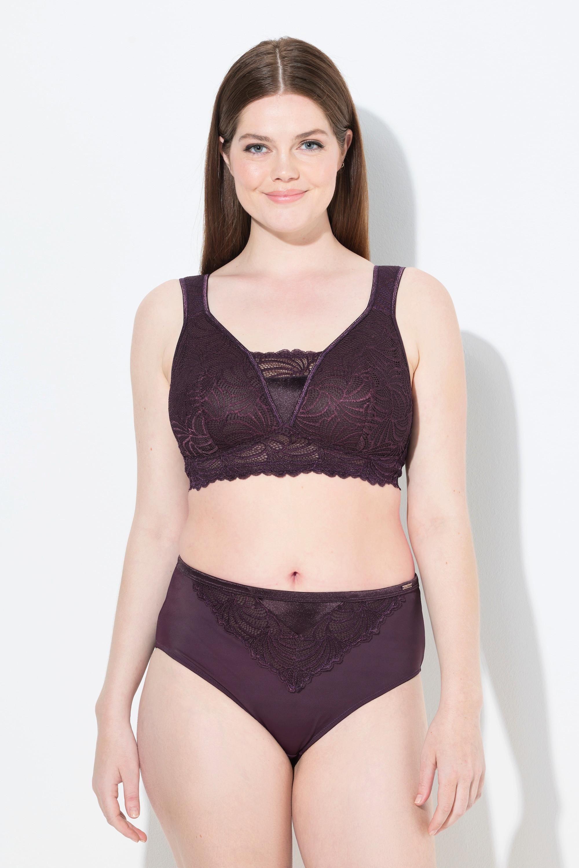 Ulla Popken Bralette, Spitze, ohne Bügel, Cup B - F