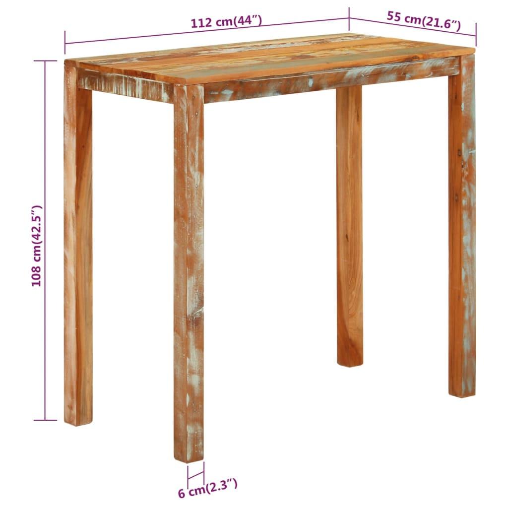 VidaXL Bartisch altholz
