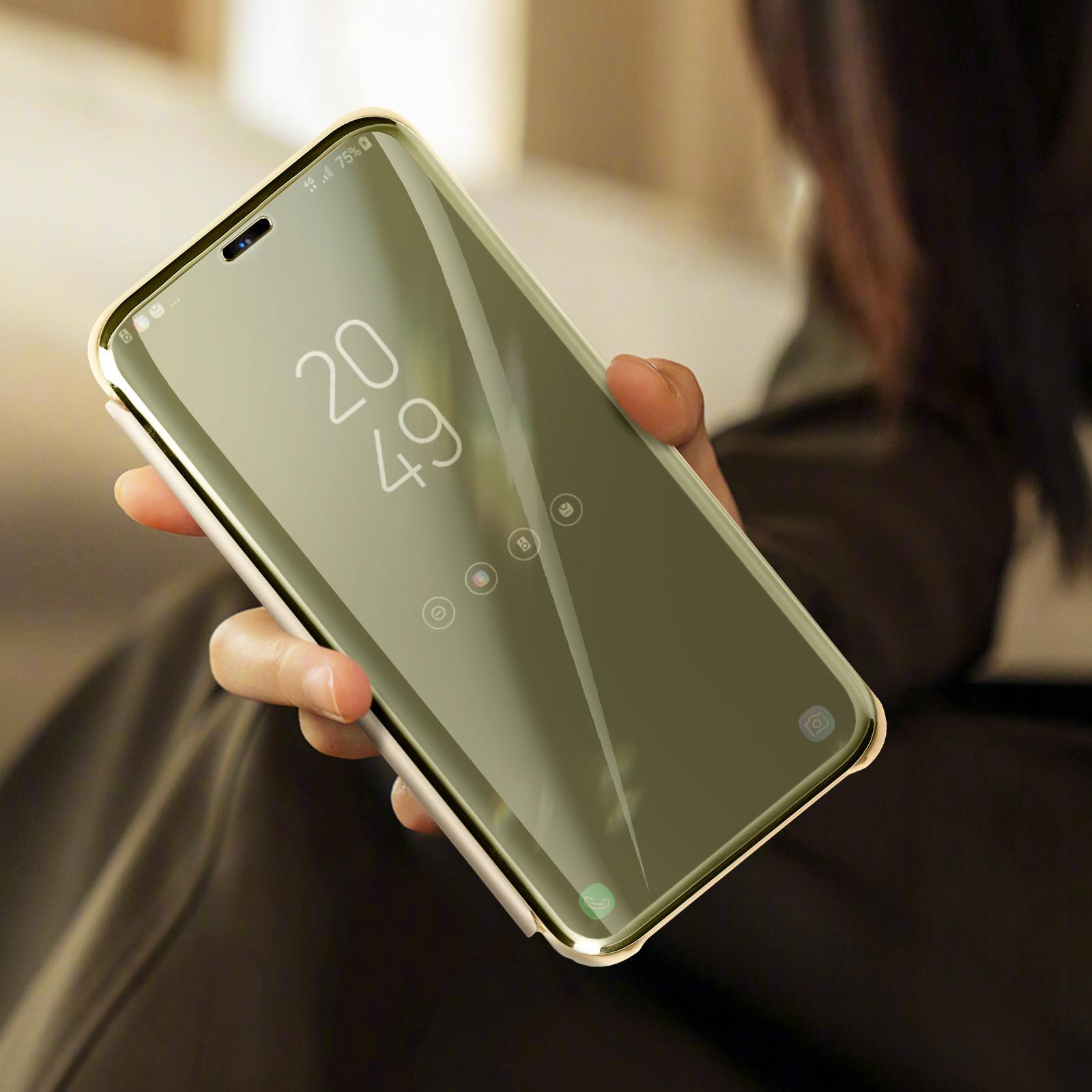 Avizar Samsung S24 Spiegel-Etui Gold