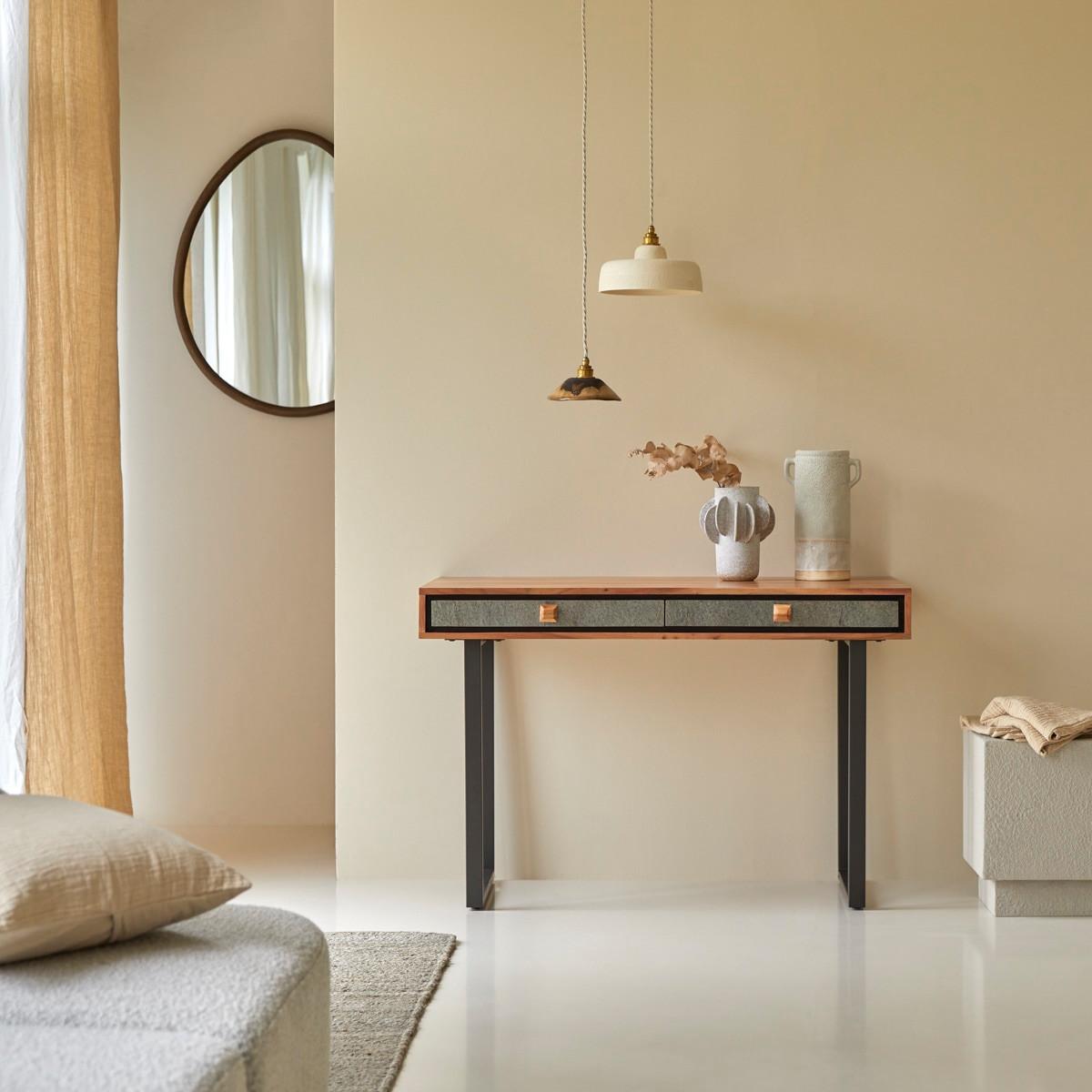 Tikamoon Konsole aus massiver Akazie Temis