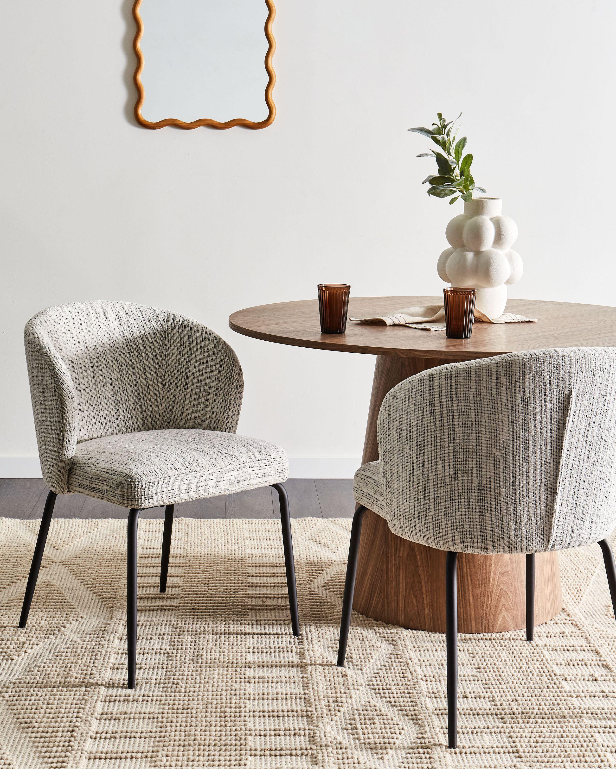 Beliani Esszimmerstuhl 2er Set aus Polyester Modern ZANA