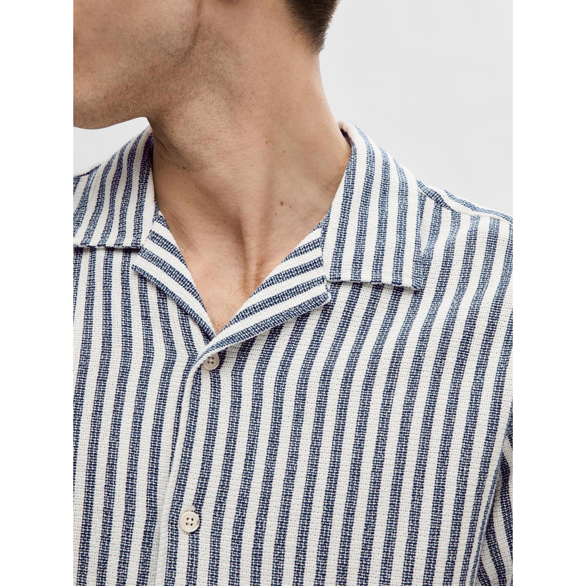 SELECTED Relaxed Sal Gestreiftes Kurzarmhemd