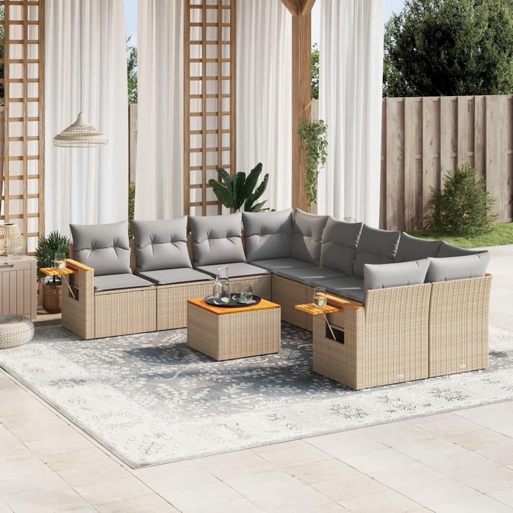 VidaXL Garten sofagarnitur poly-rattan