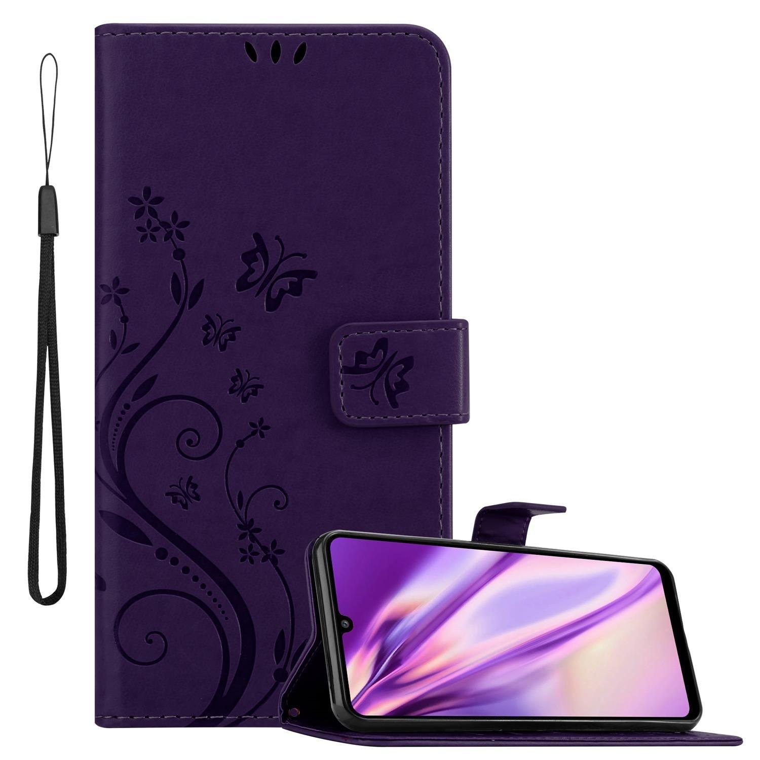 Cadorabo Hülle für Samsung Galaxy A32 4G Blumen Design Magnetverschluss