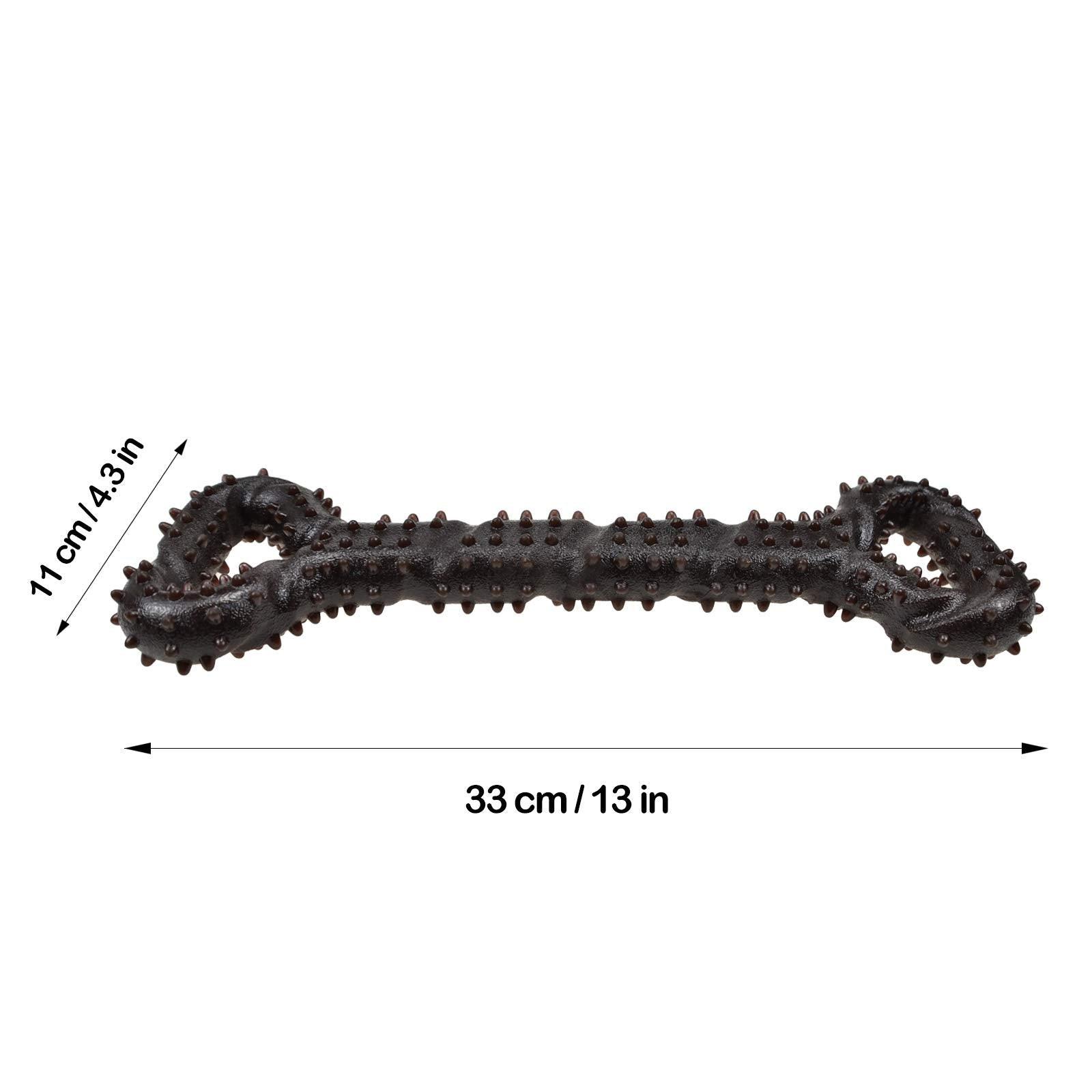 Alopini Robustes Hundespielzeug in Form eines Kauknochens aus Hartgummi mit konvexem Design