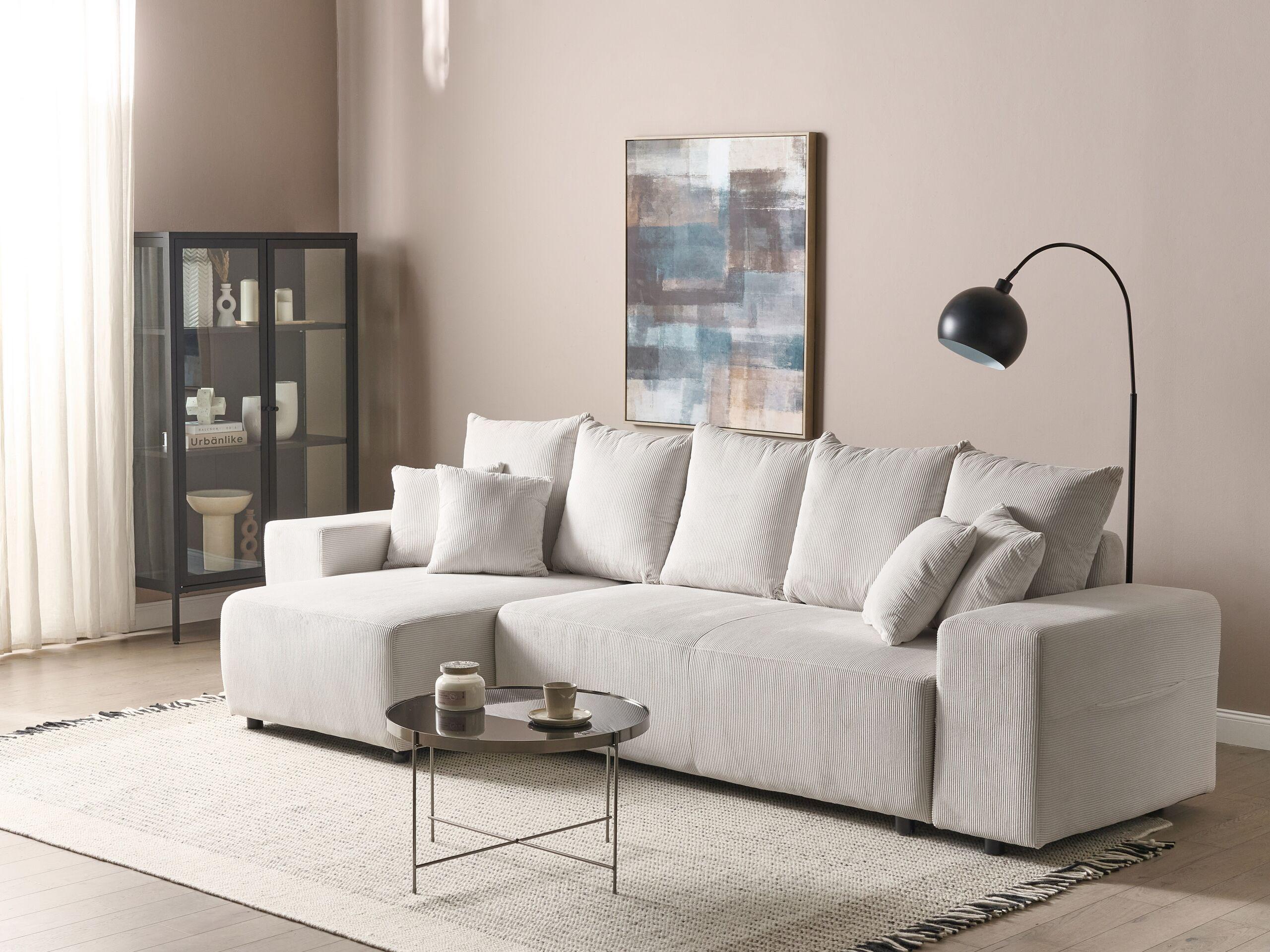 Beliani Ecksofa aus Cord Modern LUSPA