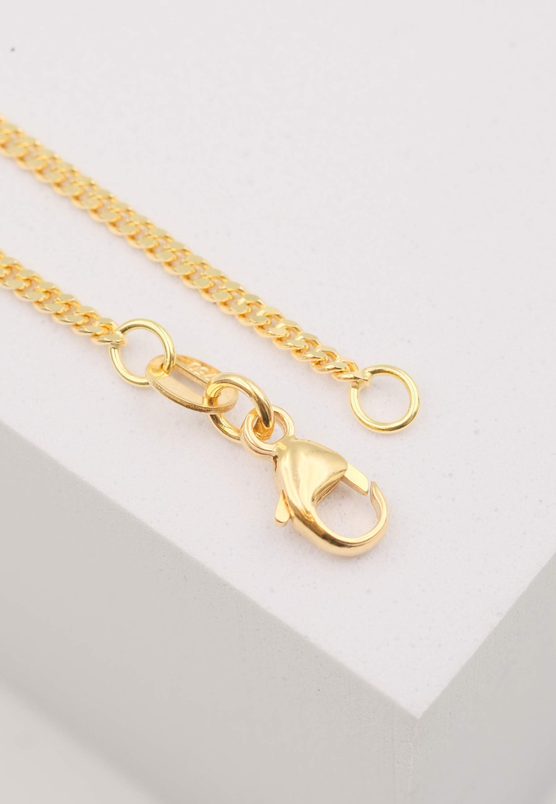 MUAU Schmuck Collier Panzer Gelbgold 750, 1.7mm, 40cm