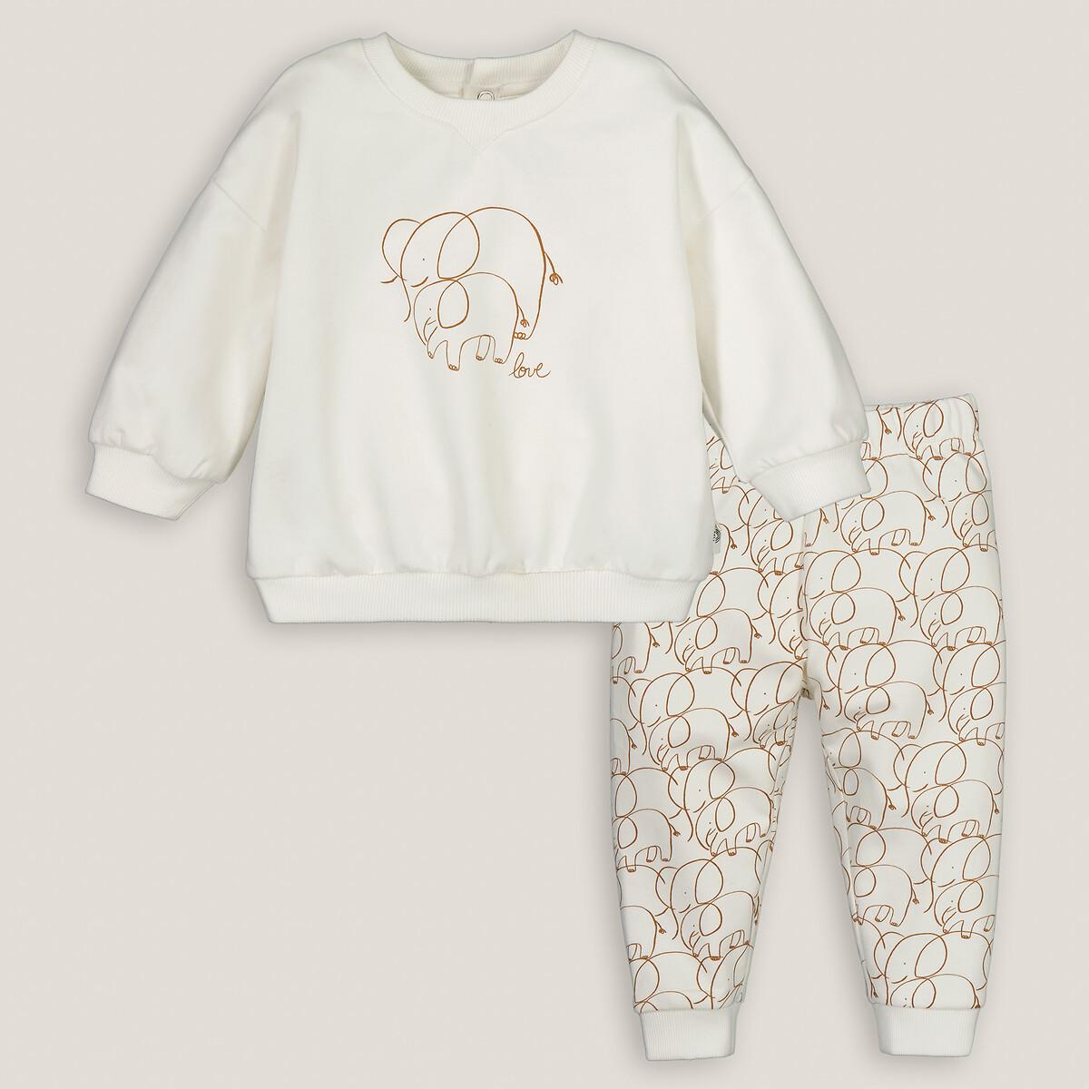 La Redoute Collections Baby-Set aus Sweatshirt & Jogginghose