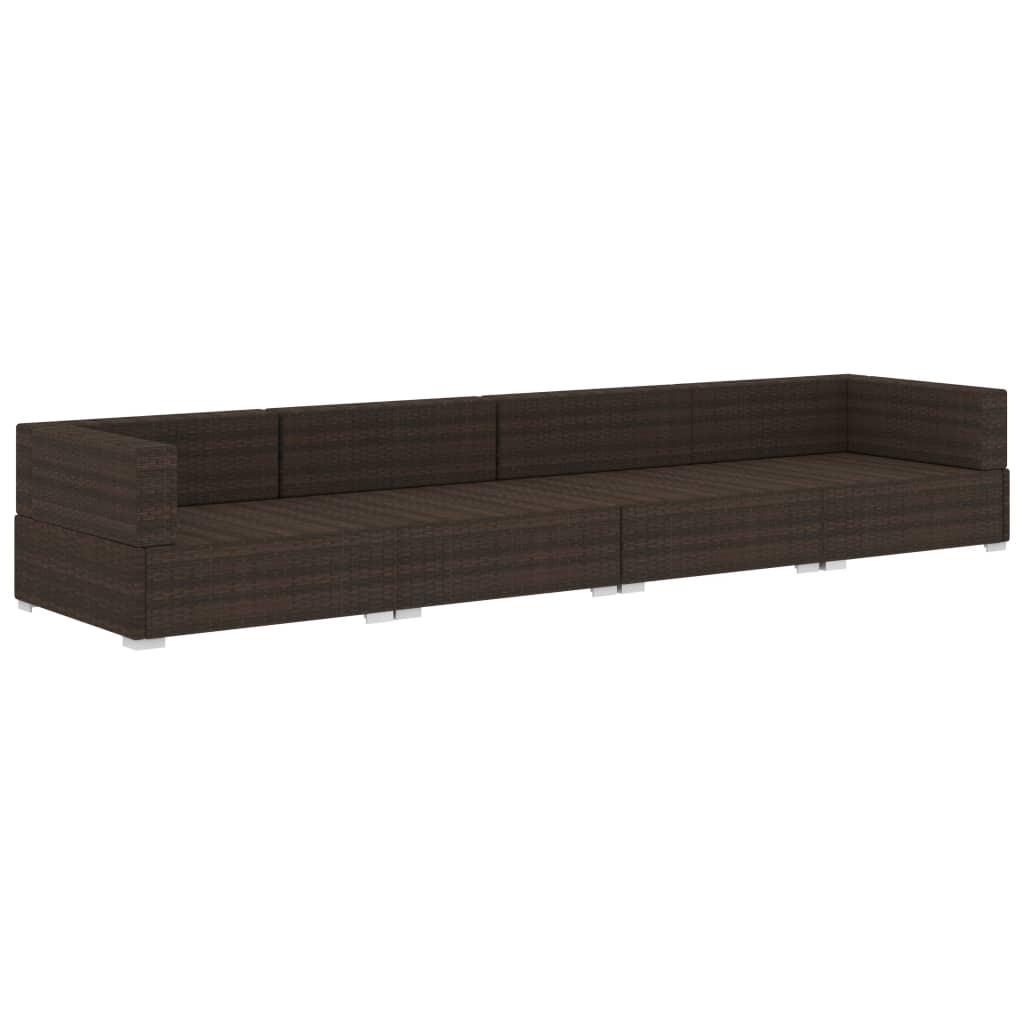 VidaXL Garten-sofagarnitur poly-rattan