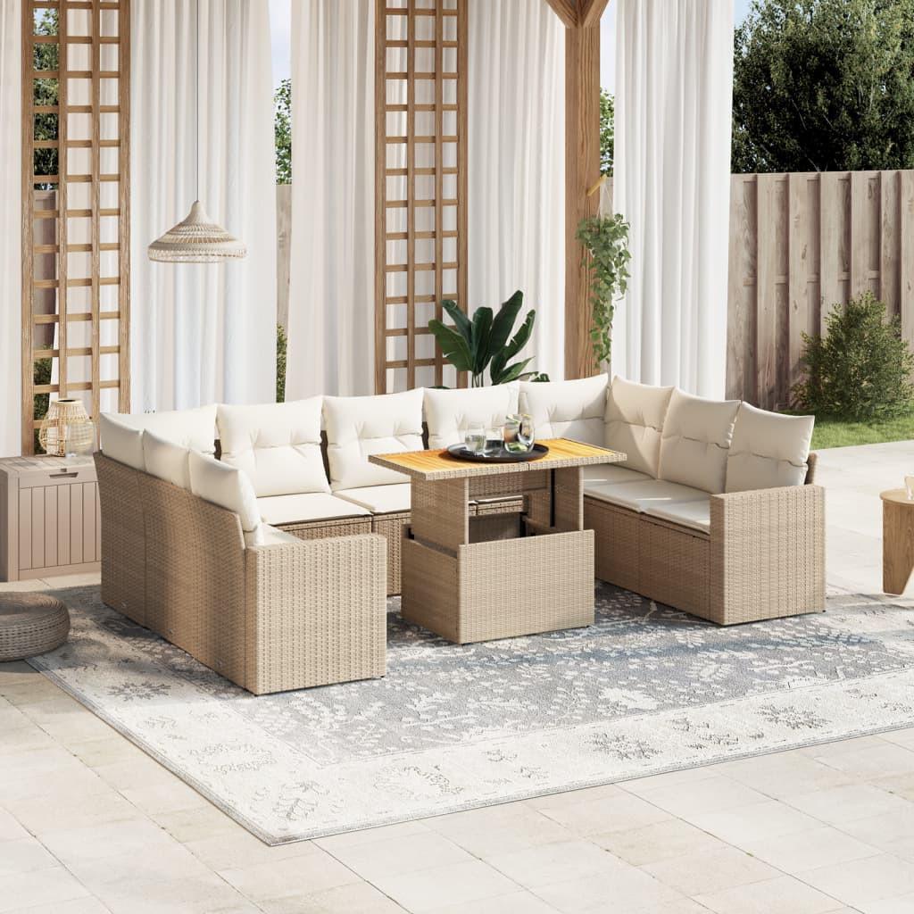 VidaXL Garten sofagarnitur poly-rattan