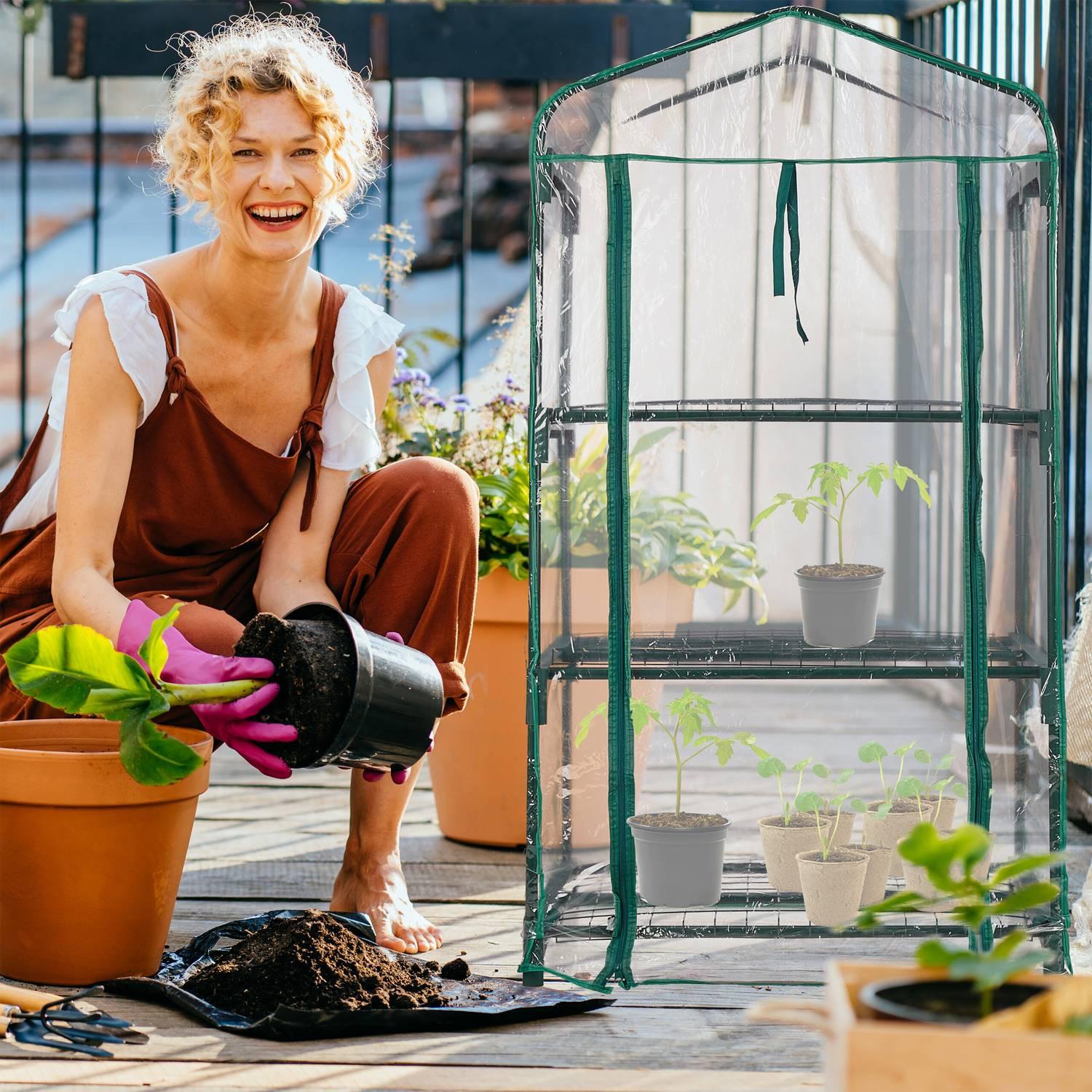 Northio Balkongewächshaus mit PVC-Folie