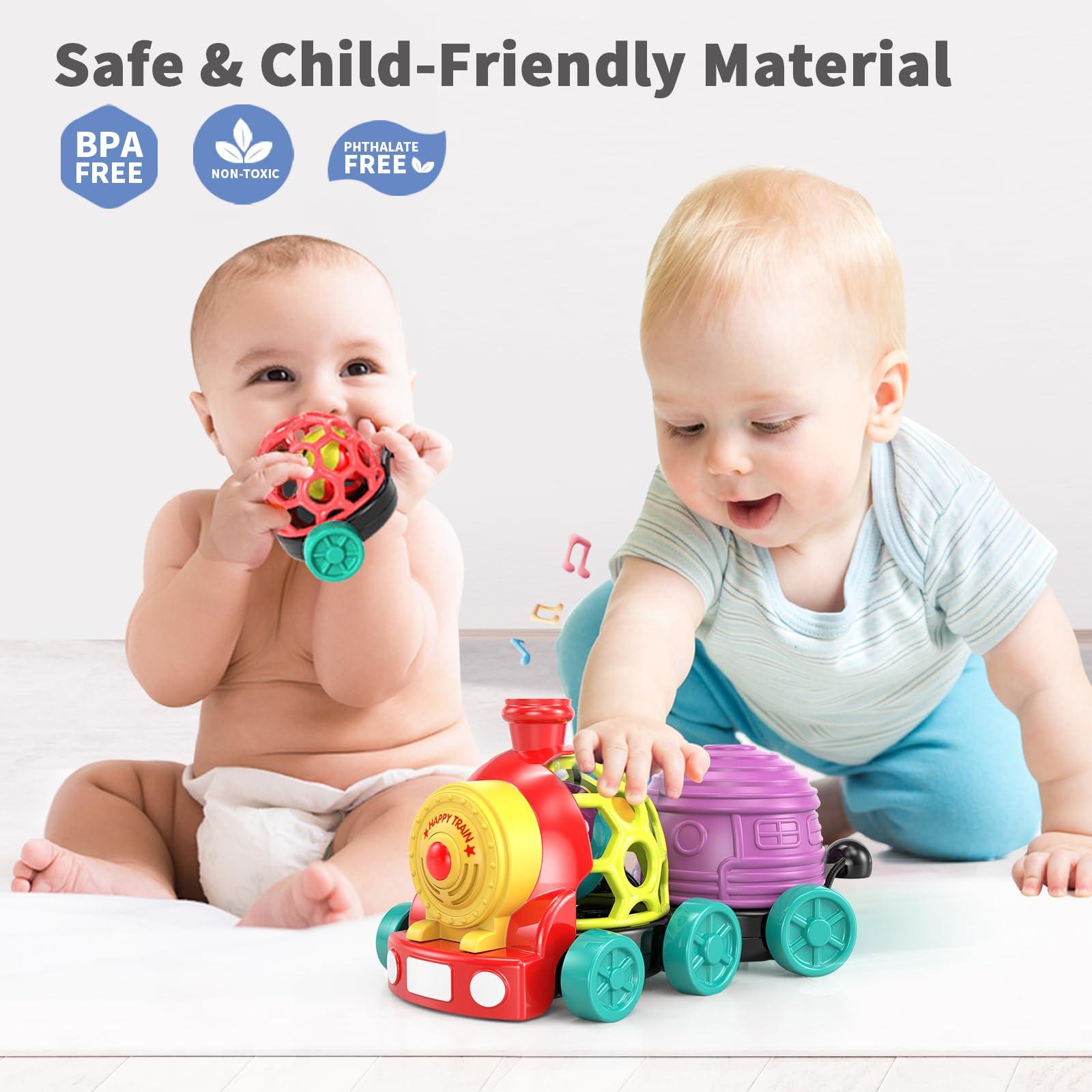 Activity-board Baby-Spielzeugeisenbahn mit Rassel und Musik, interaktives Geschenk