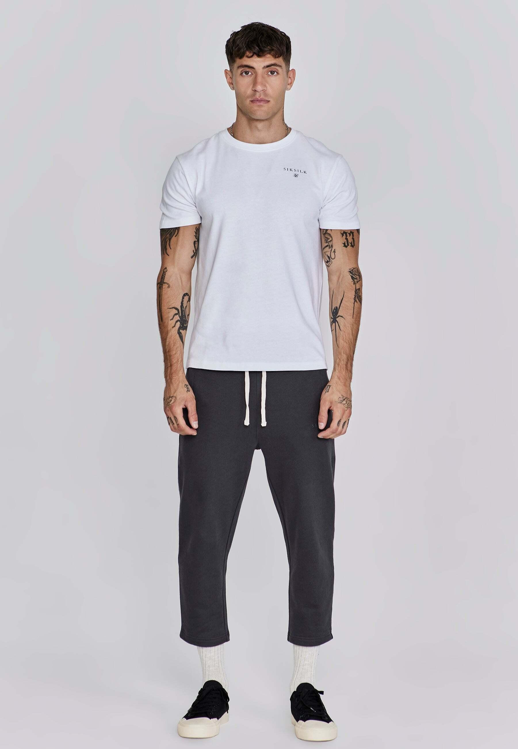 Sik Silk Relaxed Fit T-Shirt mit gedrucktem Logo