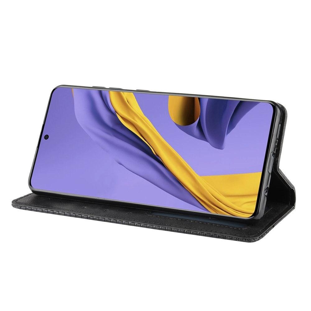 Cover-Discount Galaxy A51 - Stand Flip Case Hülle Schwarz