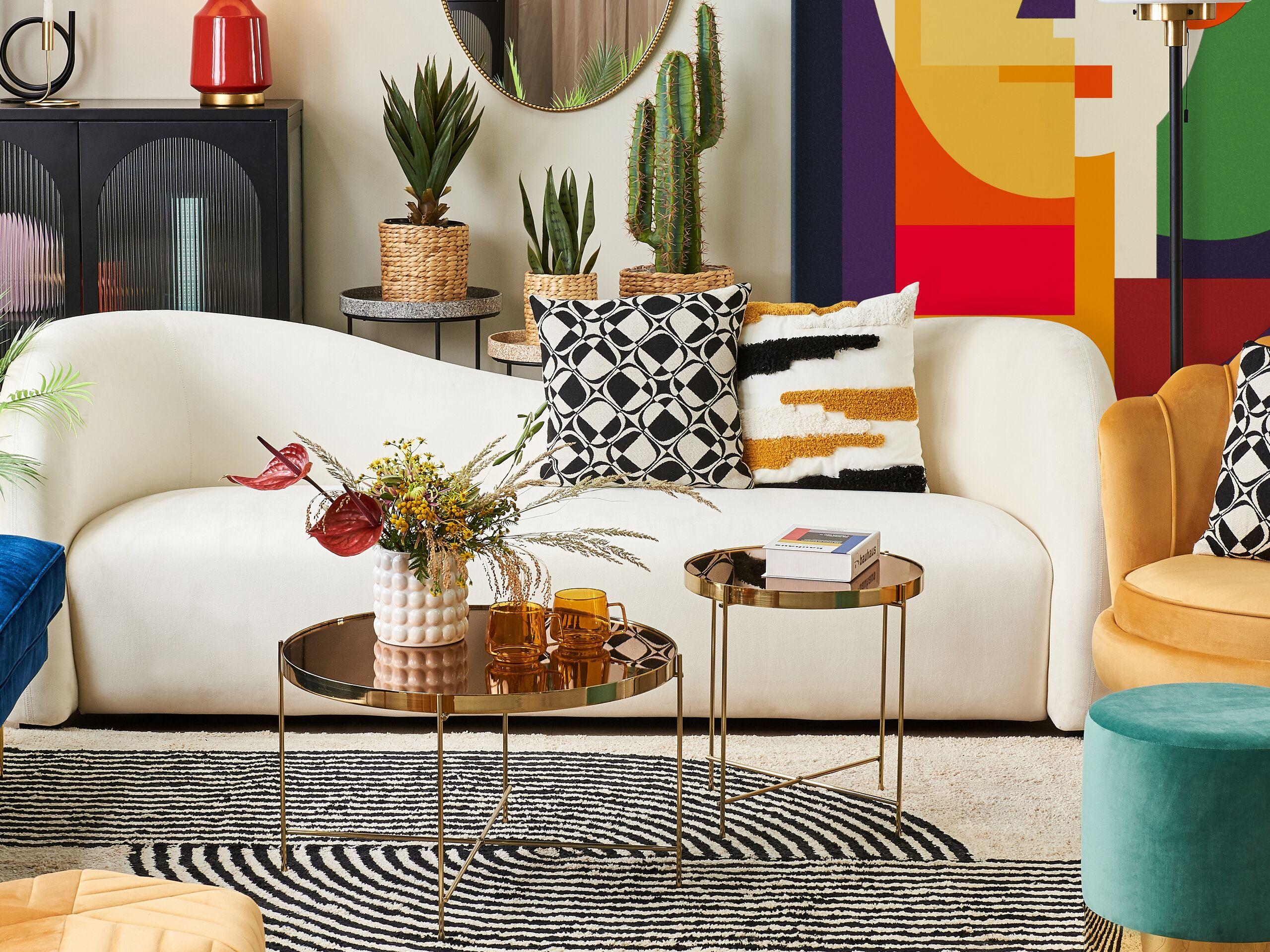 Beliani Beistelltisch aus Sicherheitsglas Modern LUCEA