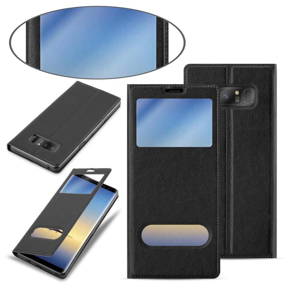 Cadorabo Hülle für Samsung Galaxy NOTE 8 Magnetverschluss, 2 Sichtfenstern