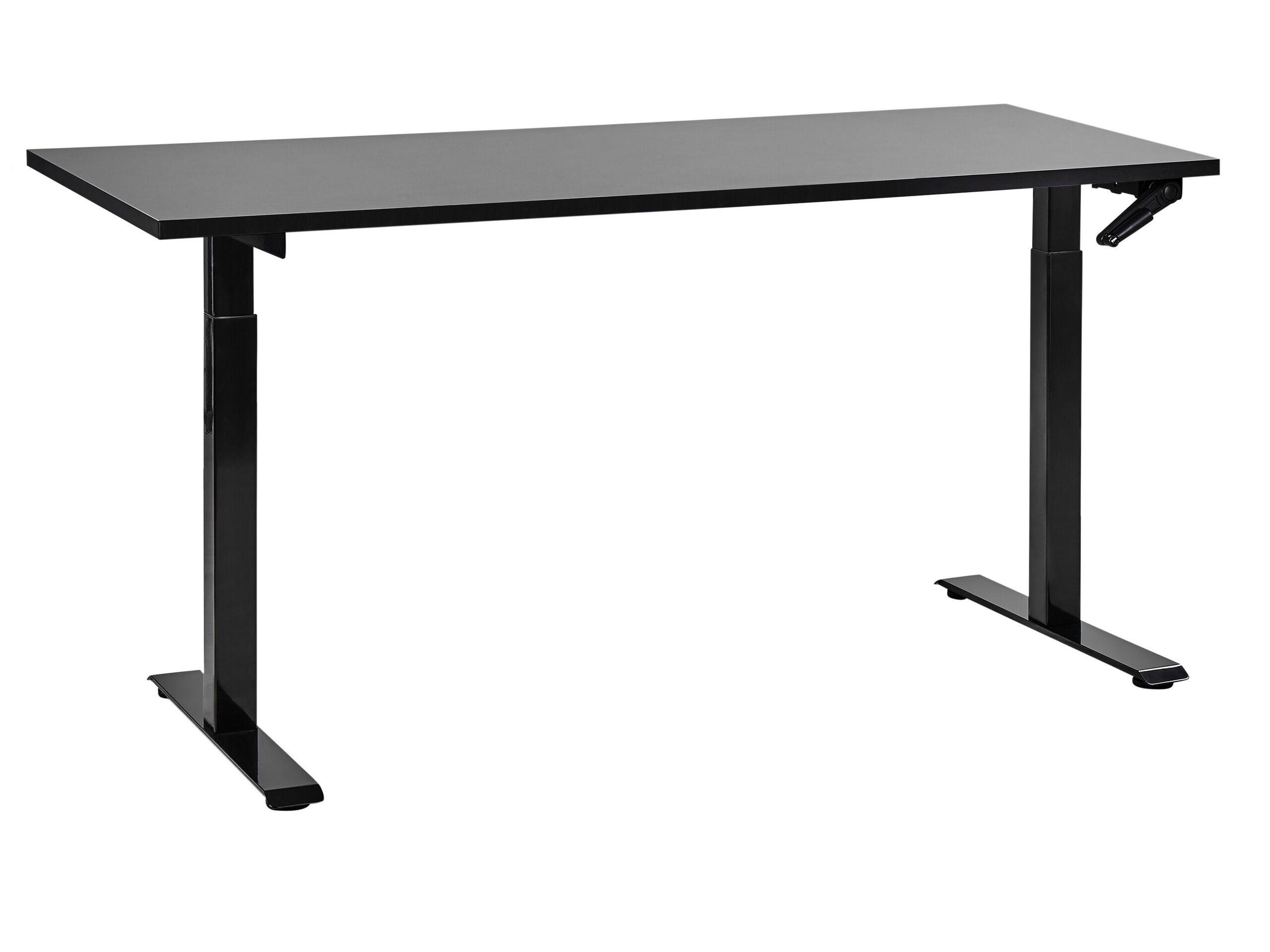 Beliani Schreibtisch manuell höhenverstellbar aus Faserplatte Modern DESTINES