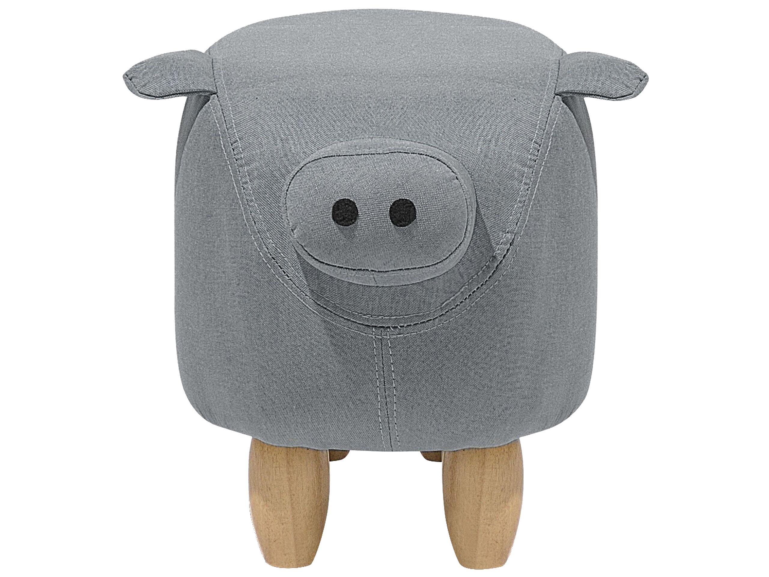 Beliani Tierhocker aus Polyester Modern PIGGY