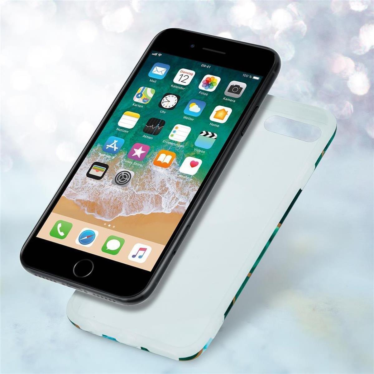 Cadorabo Hülle für Apple iPhone 7 PLUS 7S PLUS 8 PLUS aus TPU Silikon mit Muster Mosaik