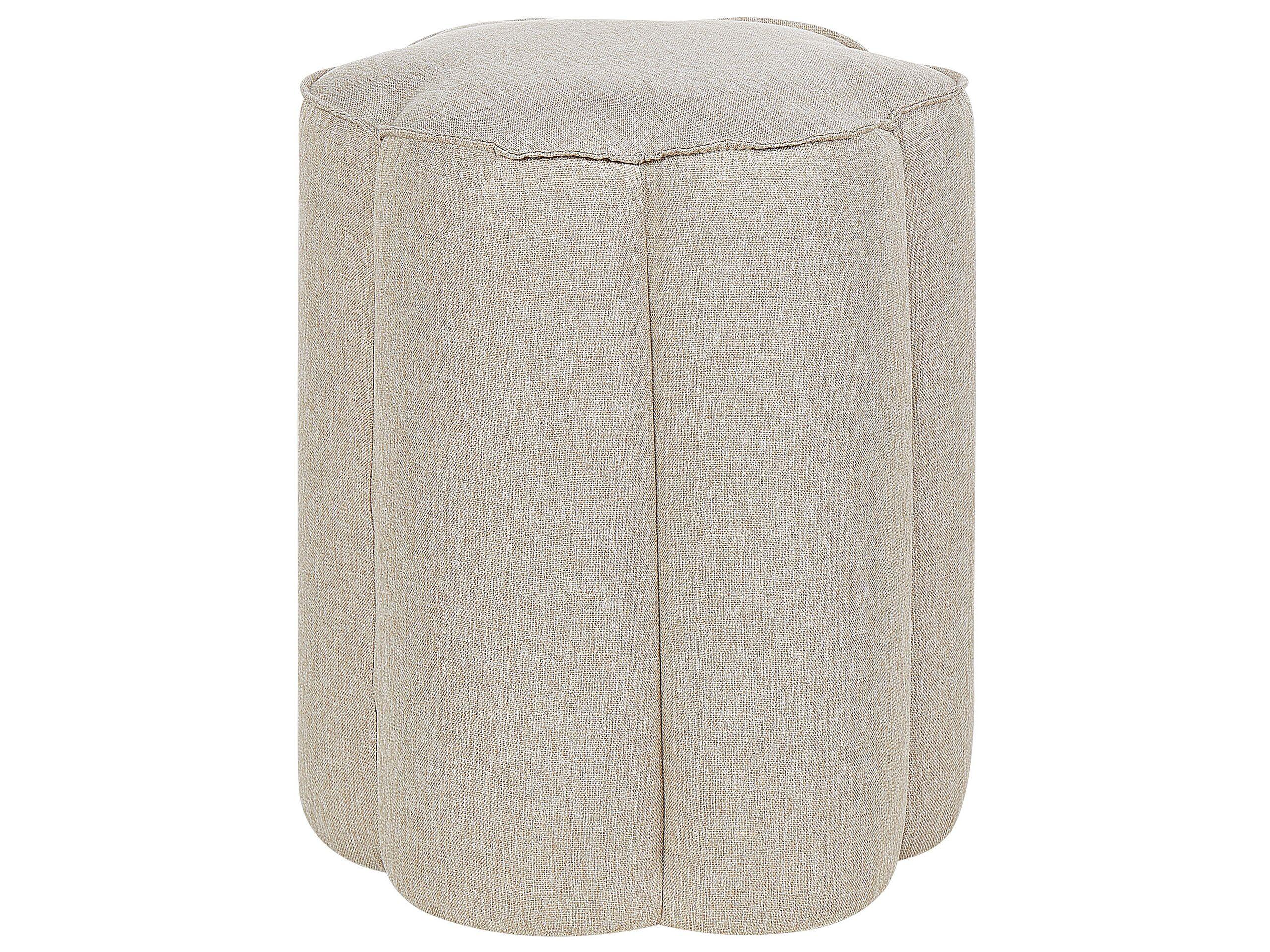 Beliani Pouf aus Kunstleinen Modern TAPPEN