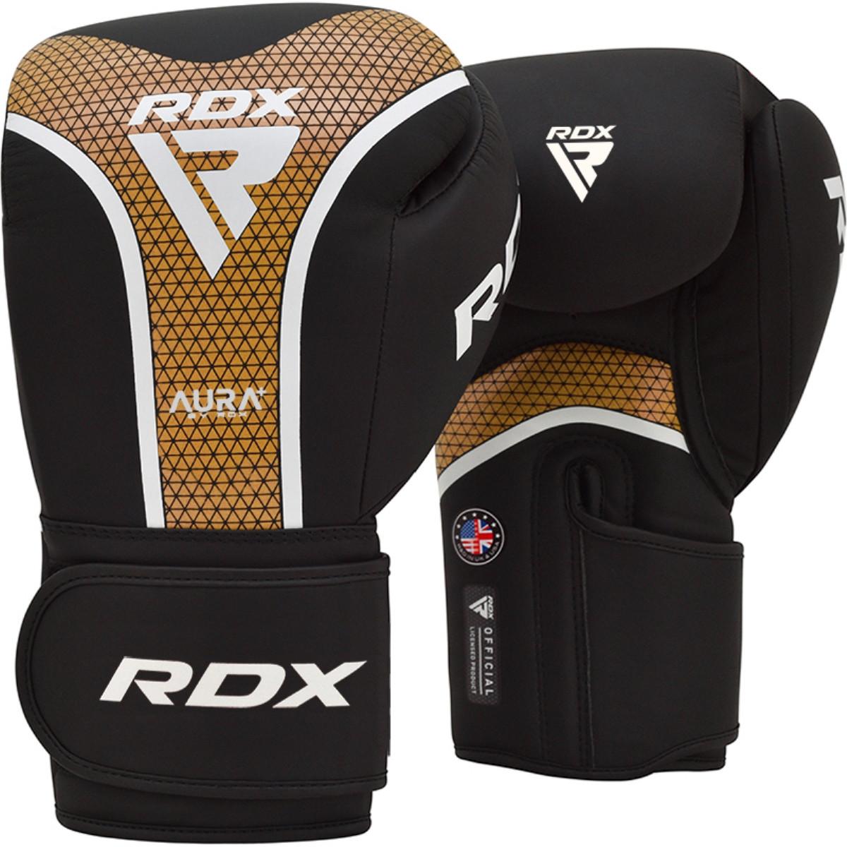 RDX SPORTS RDX Boxhandschuhe Aura Plus T-17 Black Golden-10OZ