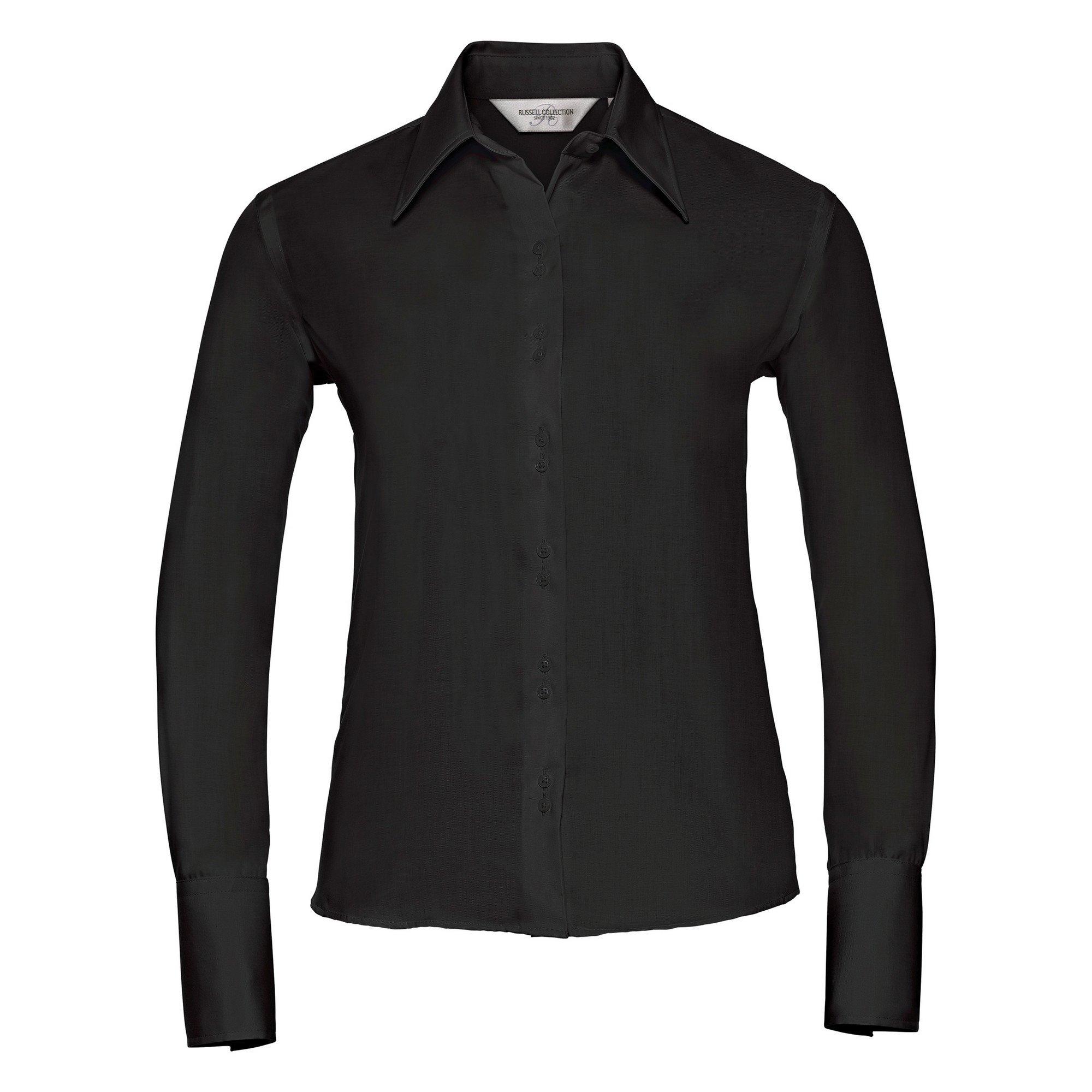 Russell Collection Langarm Bluse bügelfrei