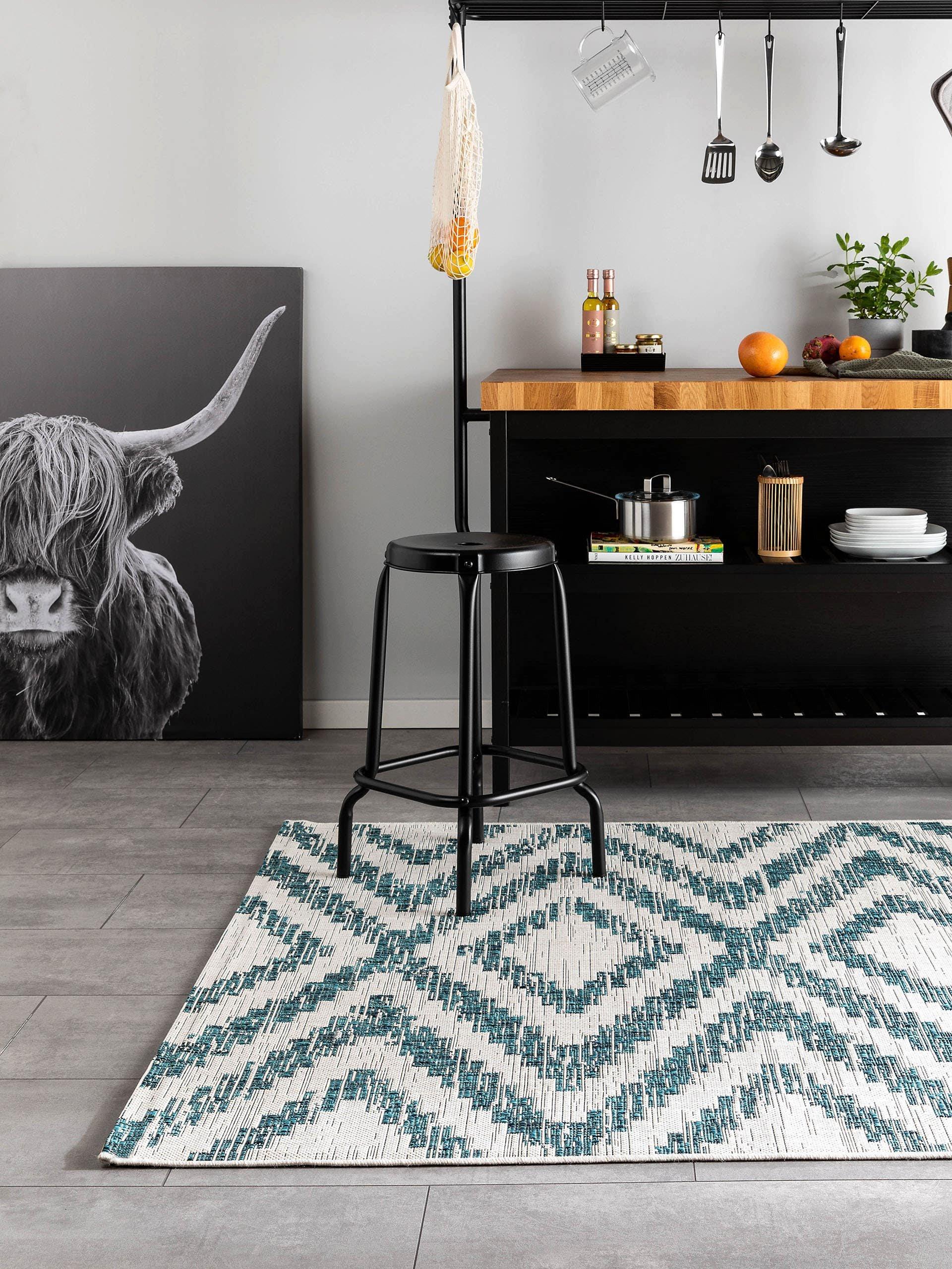 Benuta In- & Outdoor-Teppich Cleo Blau