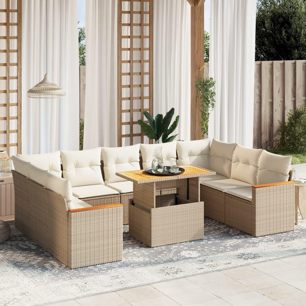 VidaXL Garten sofagarnitur poly-rattan