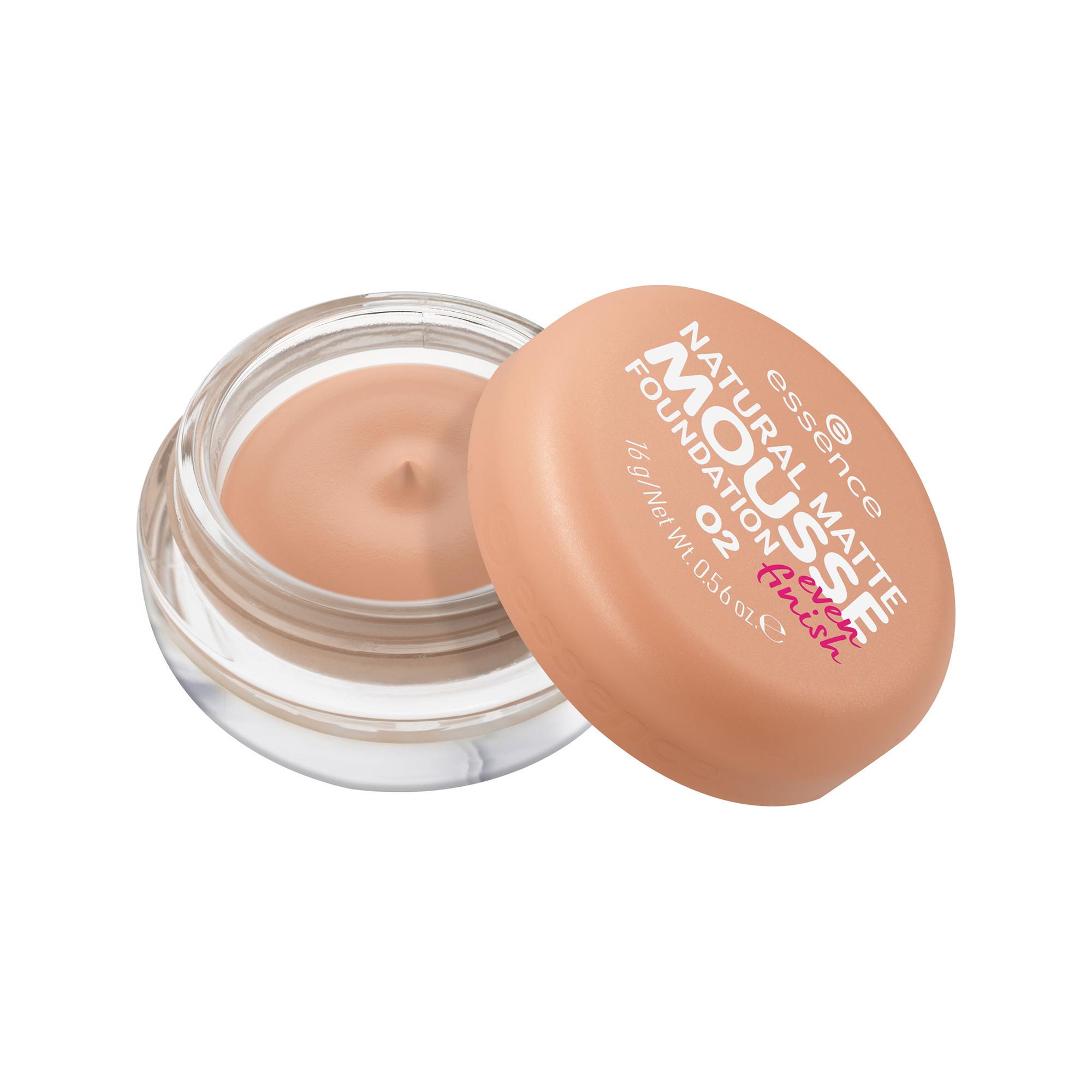 essence essence NATURAL MATTE MOUSSE FOUNDATION 02 Natural Matte Mousse Foundation