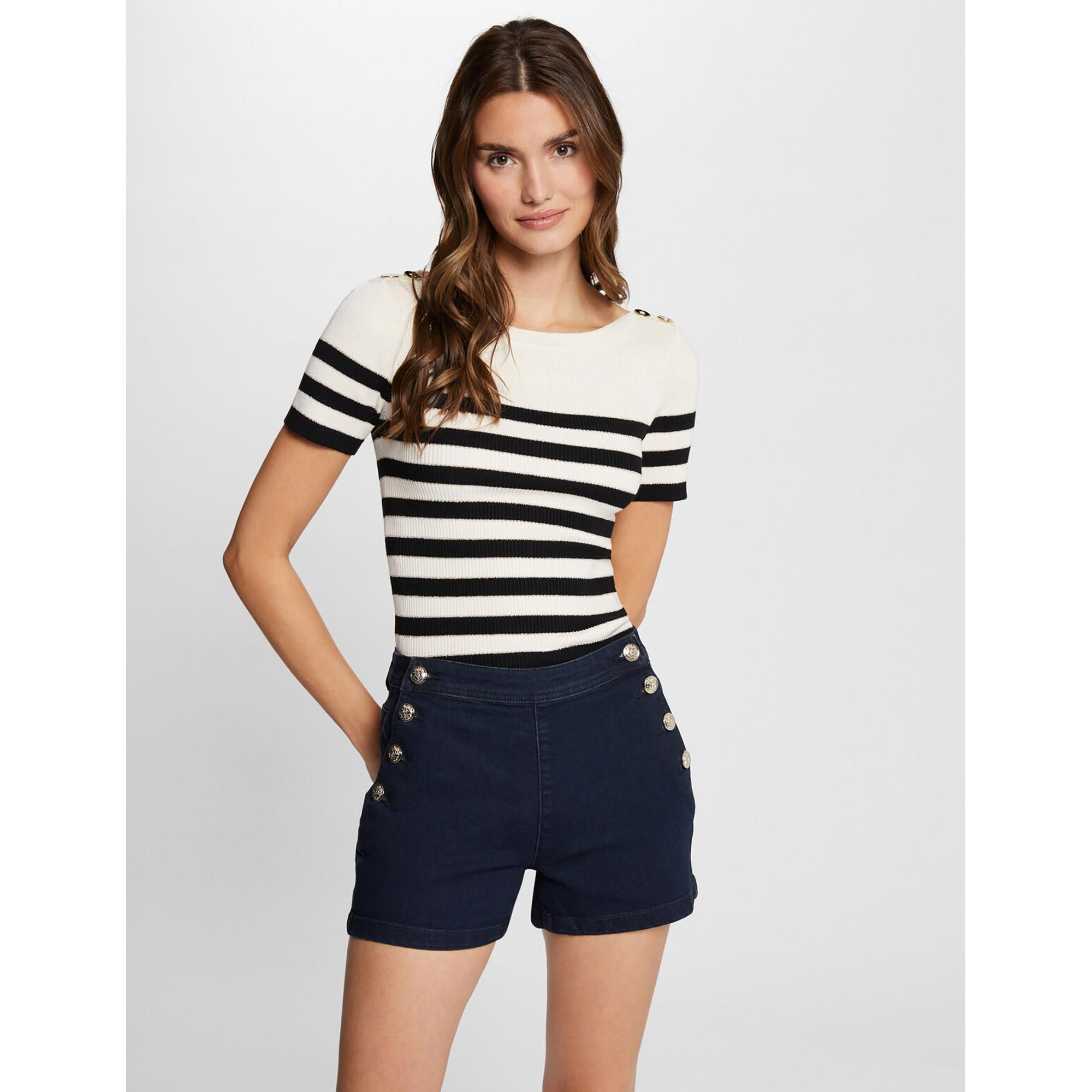 MORGAN High Waist Shorts mit Knopfdetails