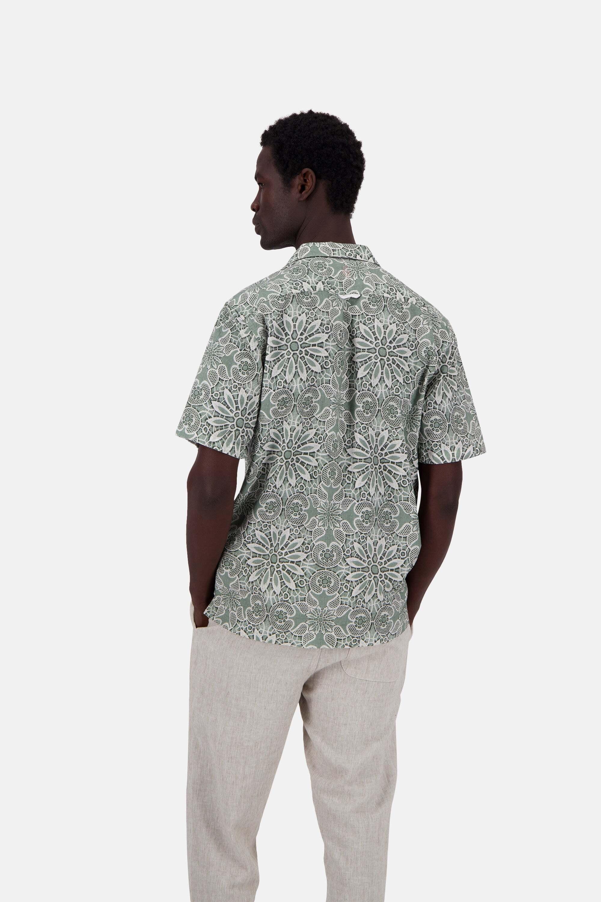 Colours & Sons Kurzarmhemd mit Japanese Tile Print