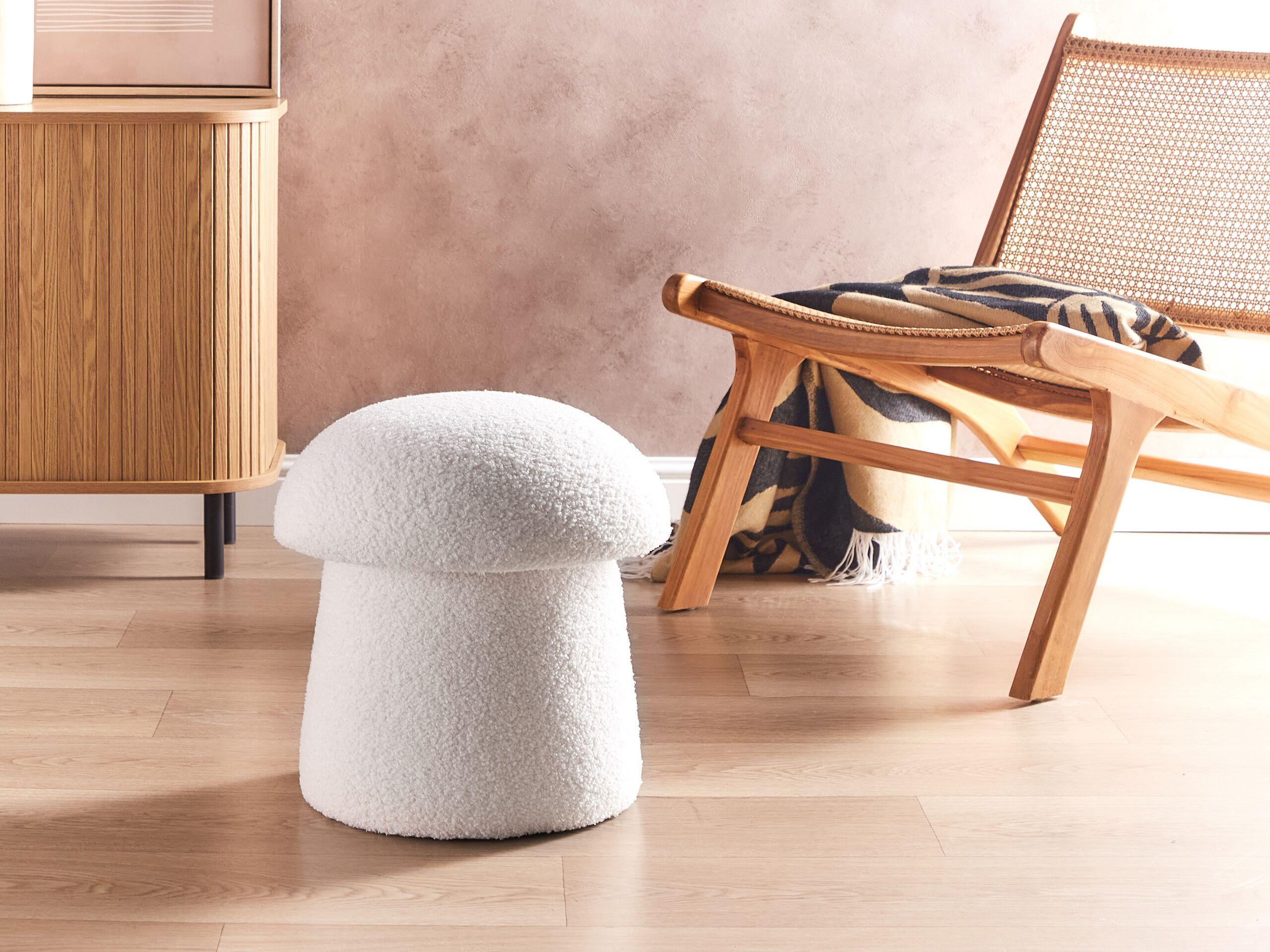 Beliani Pouf aus Bouclé Modern TIOGA