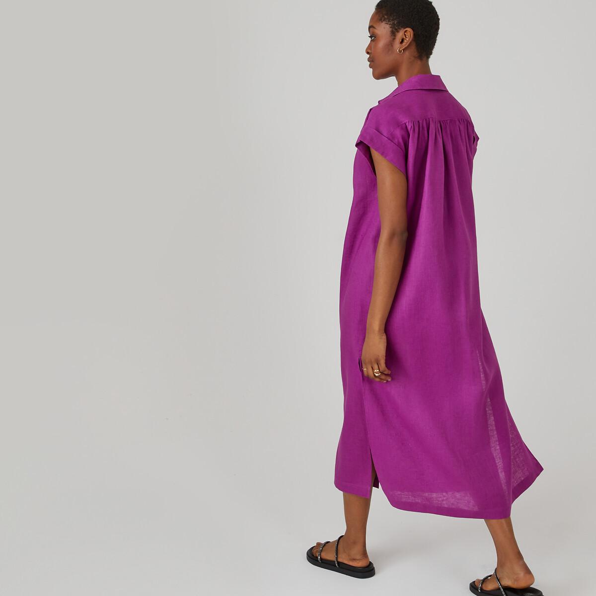 La Redoute Collections Signature Leinen Midi Blusenkleid